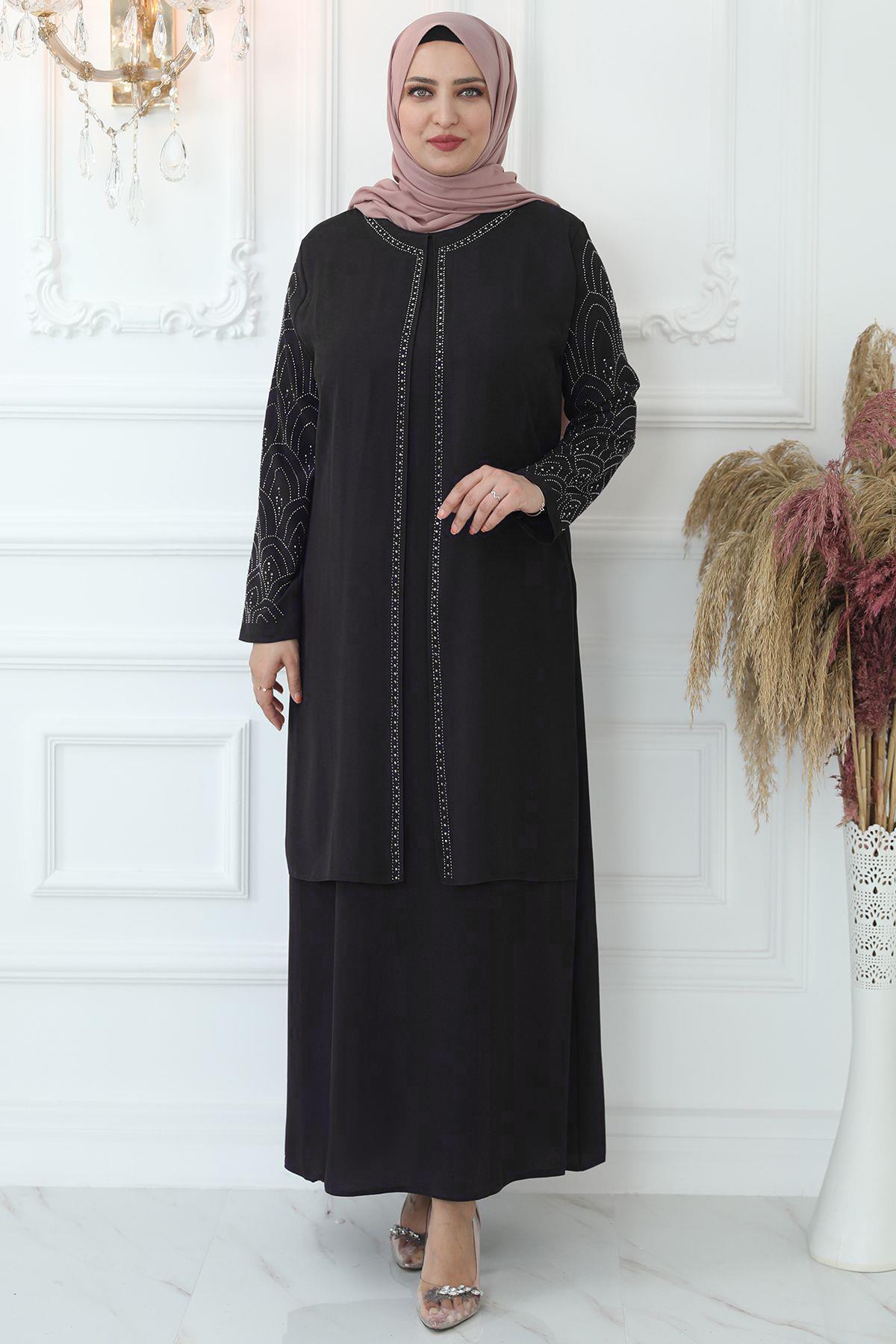  Suzan Abiye Siyah AMH836AMH836-SİYAHAmine Hüma