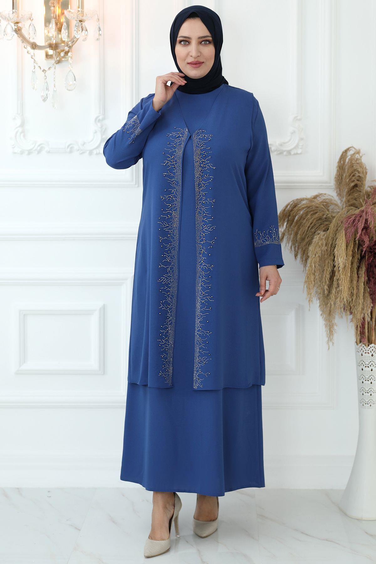 Filiz Tesettür Abiye İndigo AMH854AMH854-İNDİGOAmine Hüma