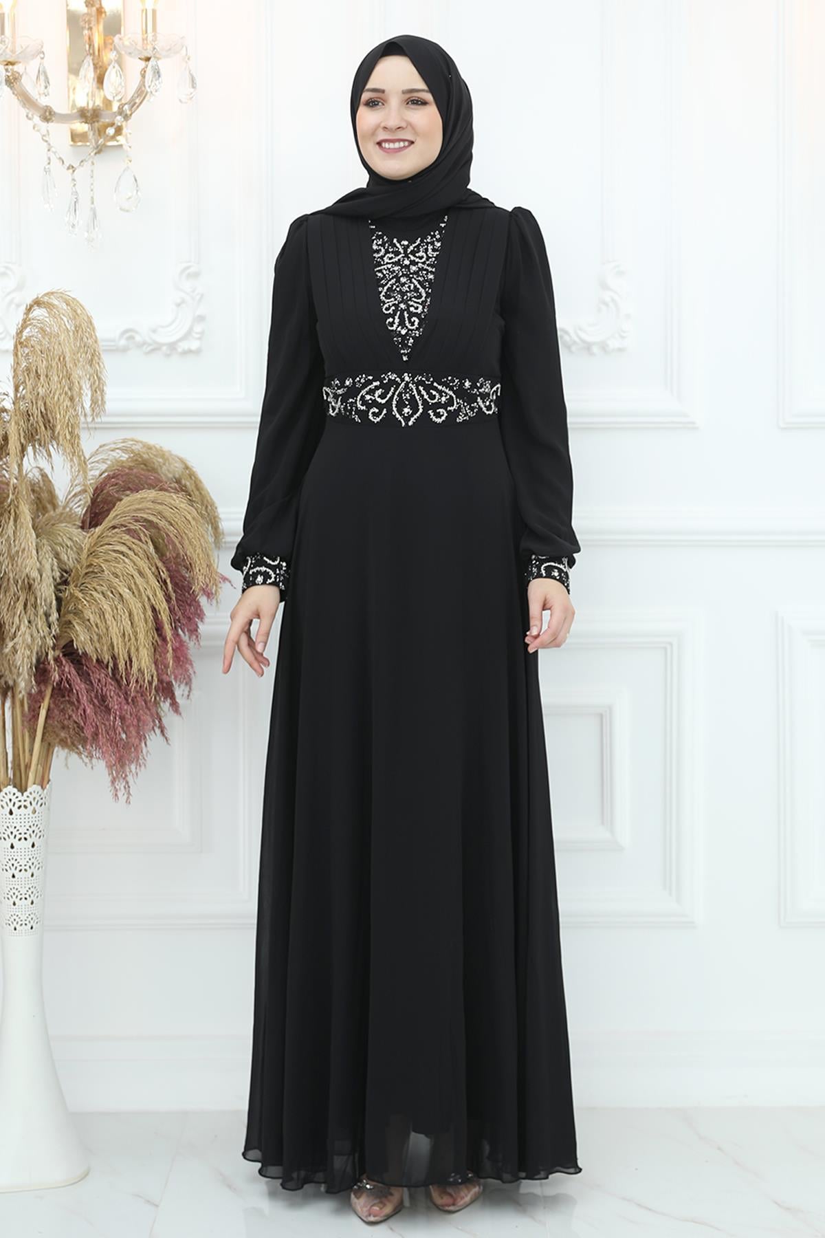 BURÇAK ABİYEAMH922-SİYAHAmine Hüma