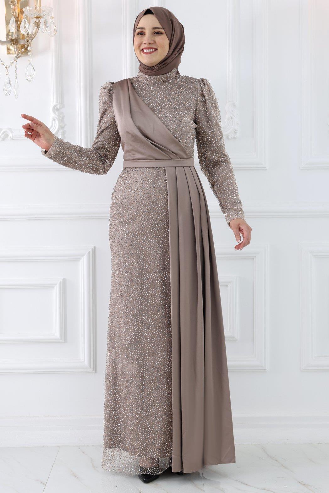 Ecmel Abiye Elbise Gold AMH982AMH982-GOLDAmine Hüma