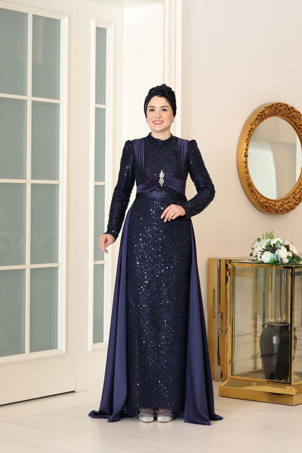 Alya Abiye Lacivert BBF48BBF48-LACİVERTBurak Baran