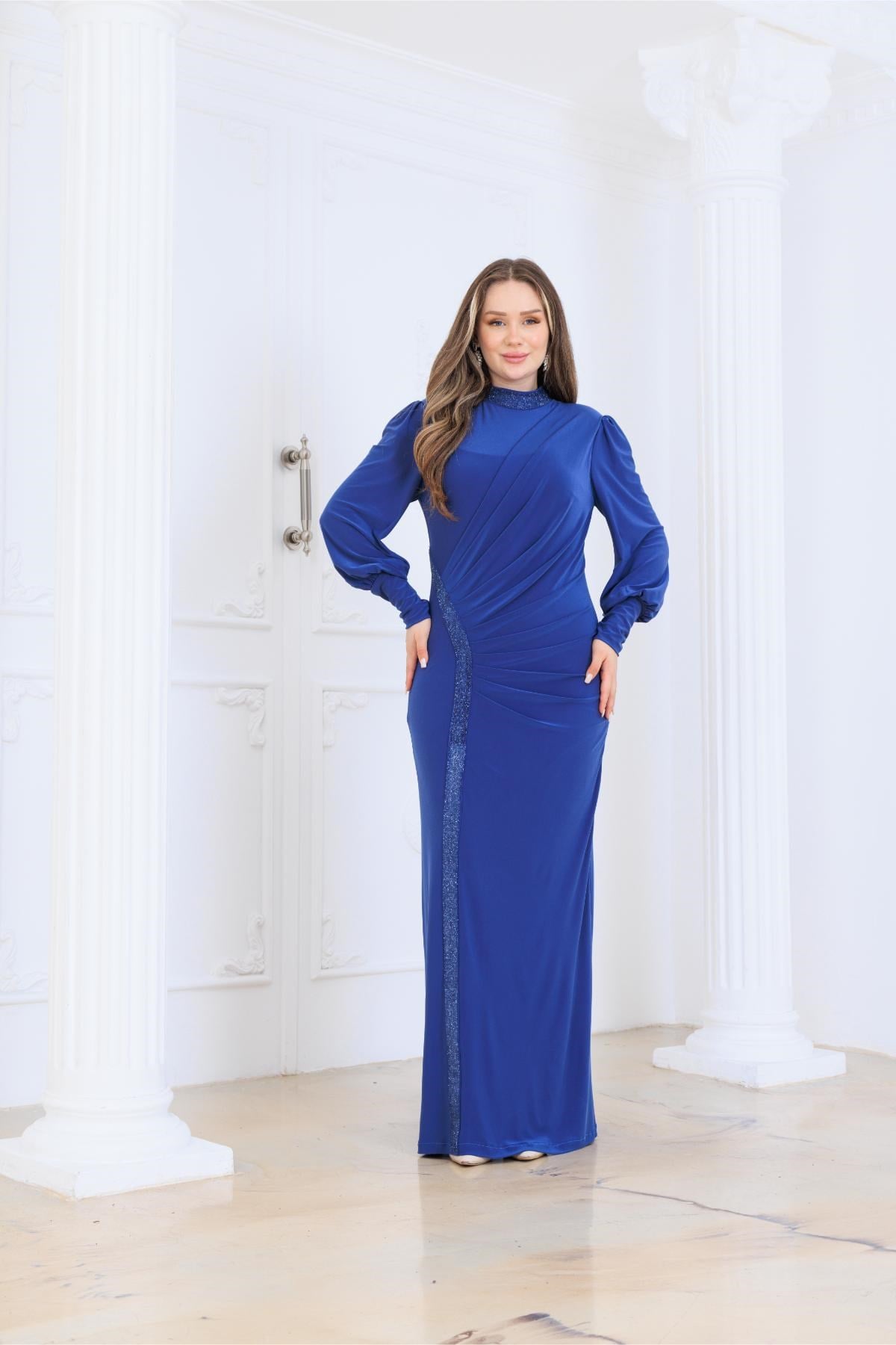 Eleni Abiye Elbise İndigo ELB88ELB88-İndigoElben