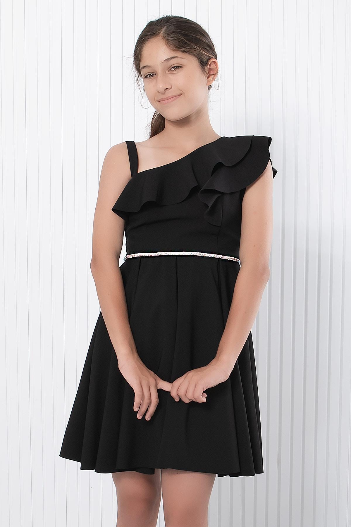 Taş Detaylı Abiye Siyah MDV342MDV342-SİYAHModaviki