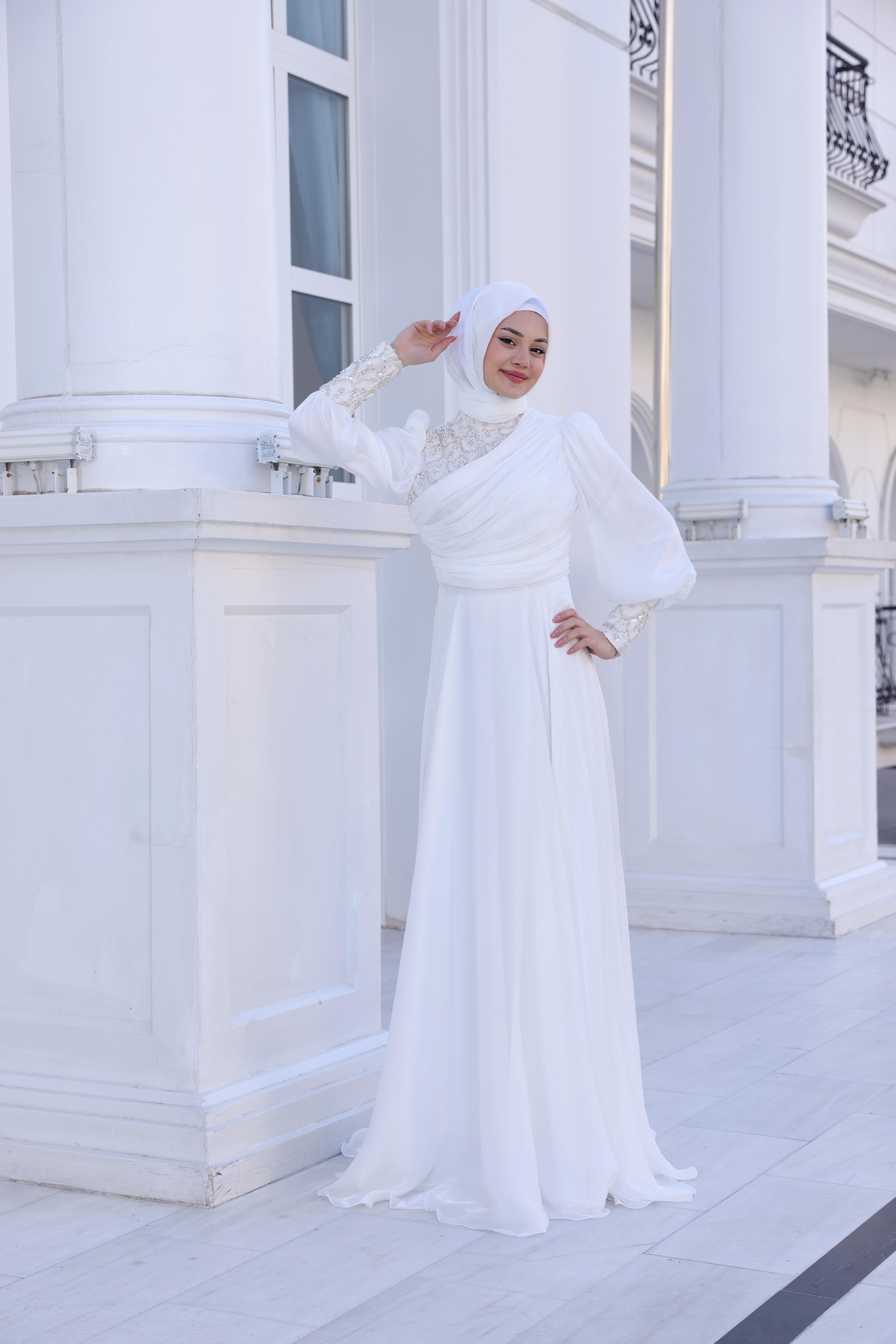 Yağmur Abiye Ekru SN106SN106-EKRUSefanisa