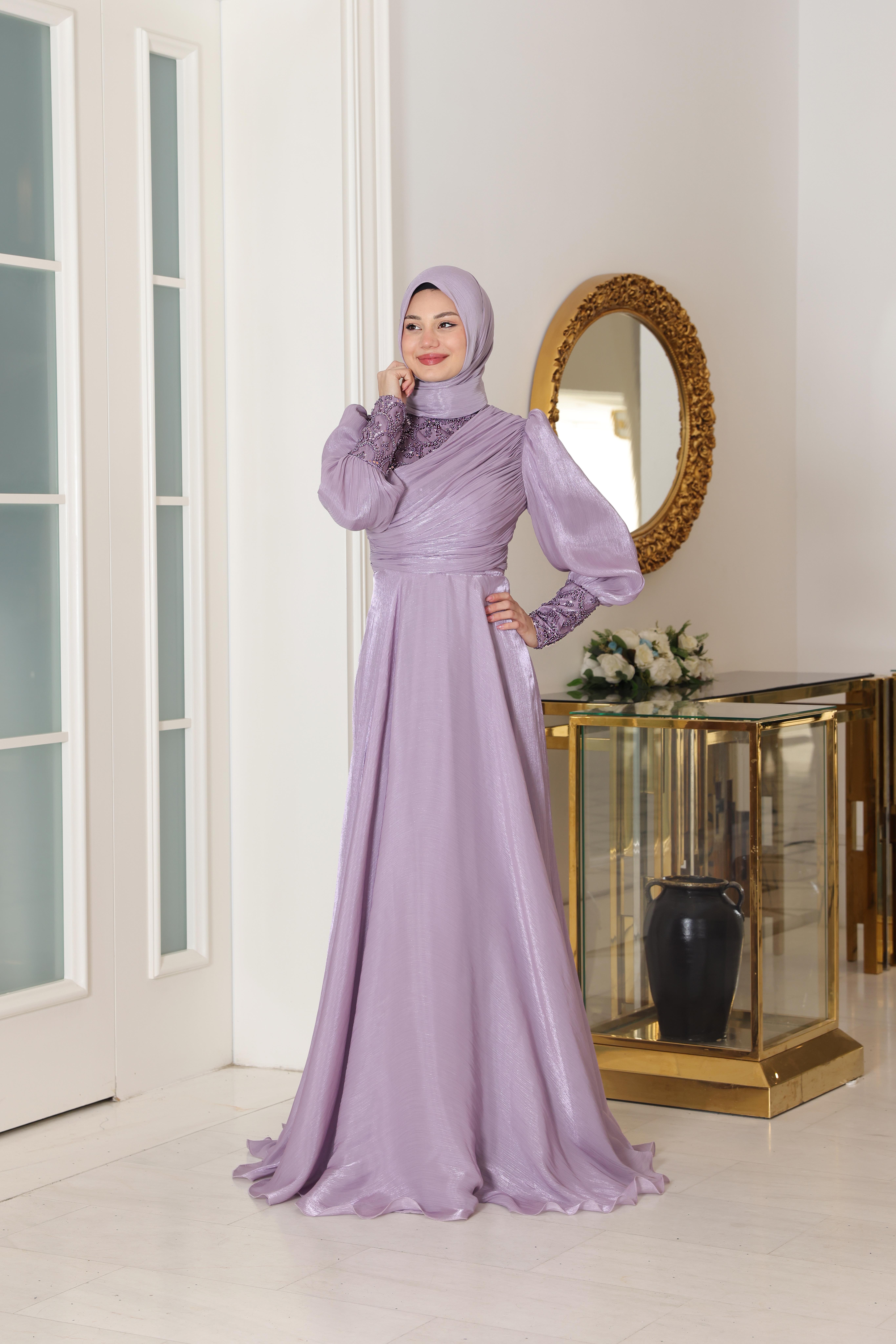 Yağmur Abiye Lila SN106SN106-LİLASefanisa