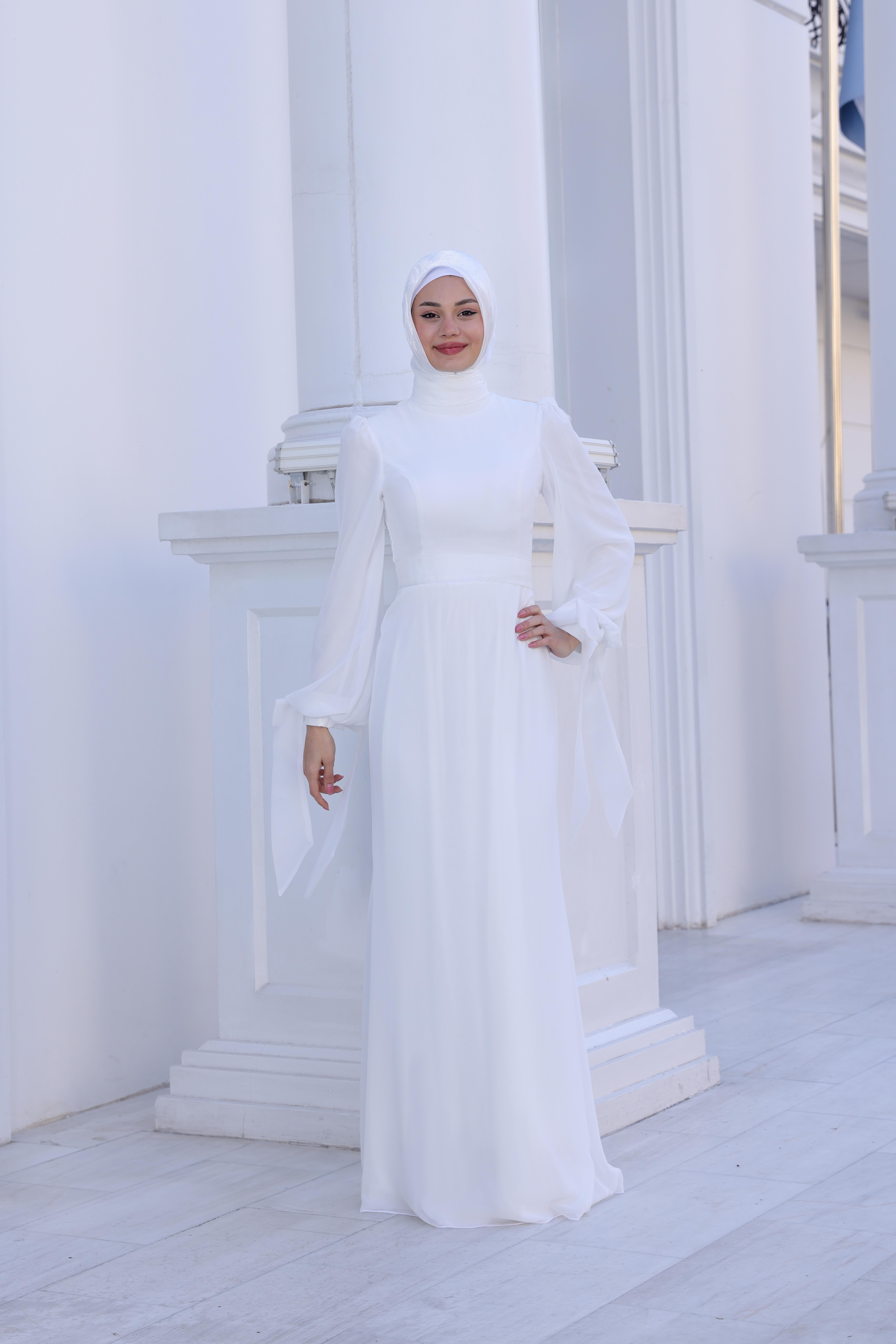 Firuze Abiye Beyaz SN110SN110-BEYAZSefanisa