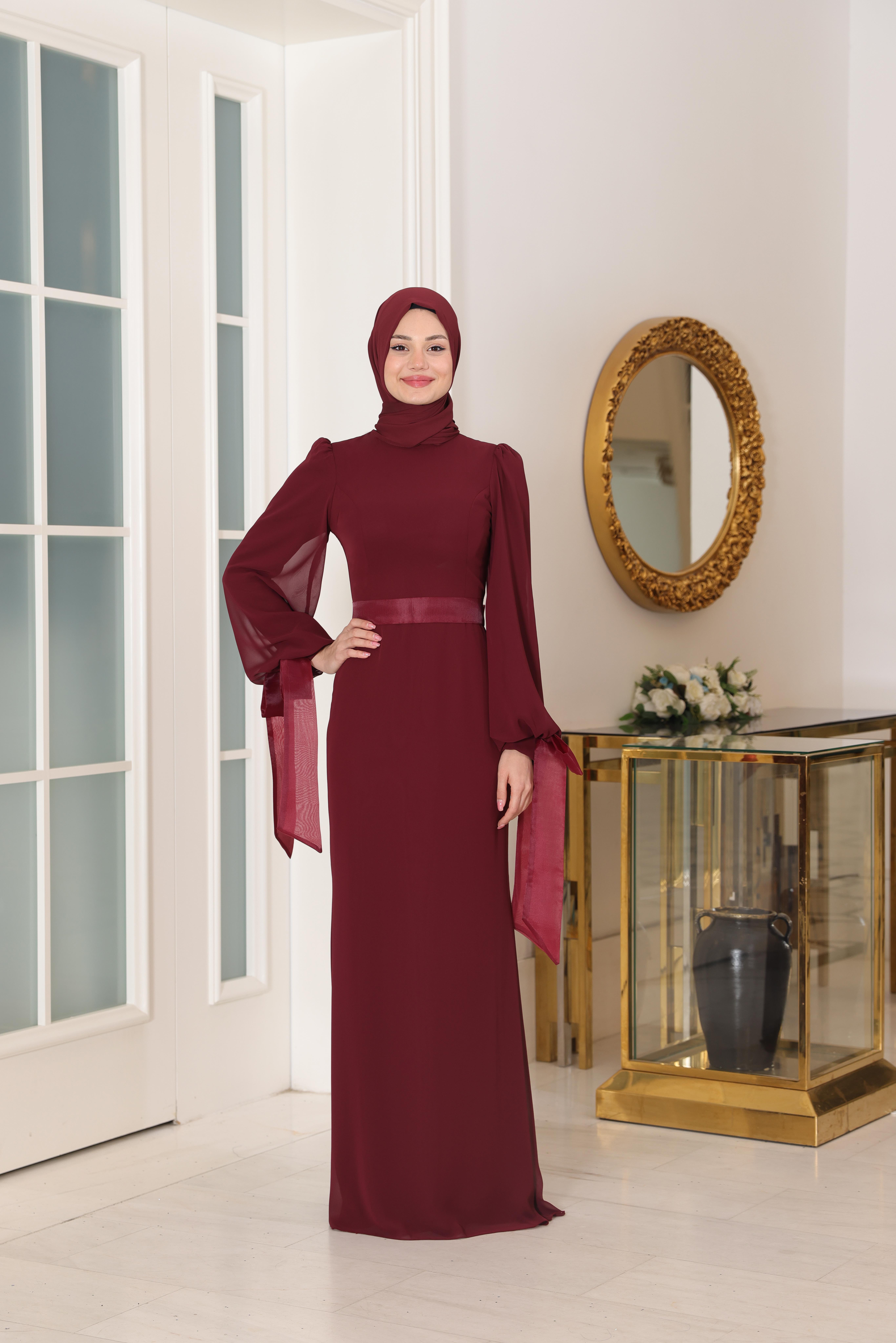Firuze Abiye Bordo SN110SN110-BORDOSefanisa