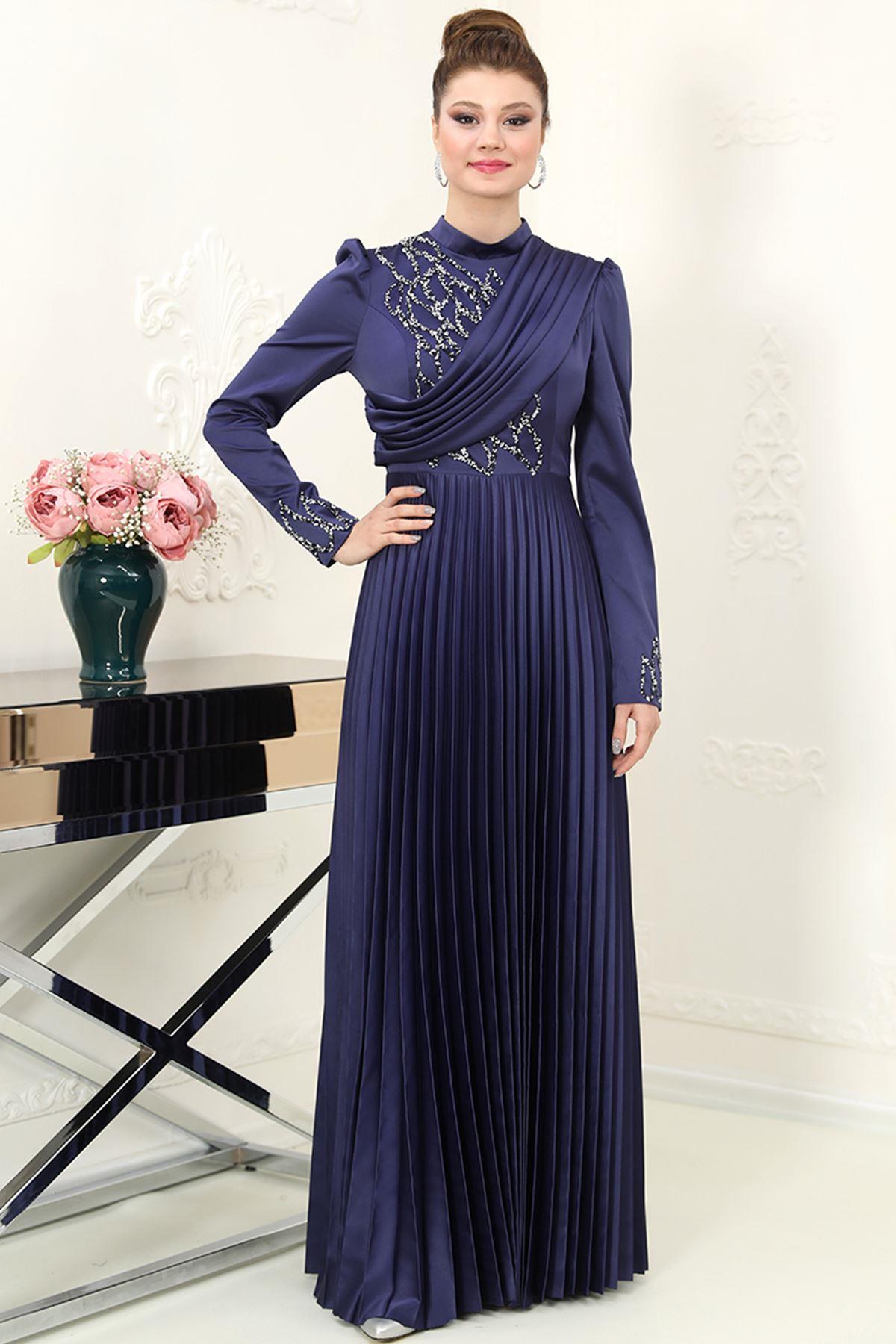 Orkide Abiye Lacivert SN72SN72-LACİVERTSefanisa