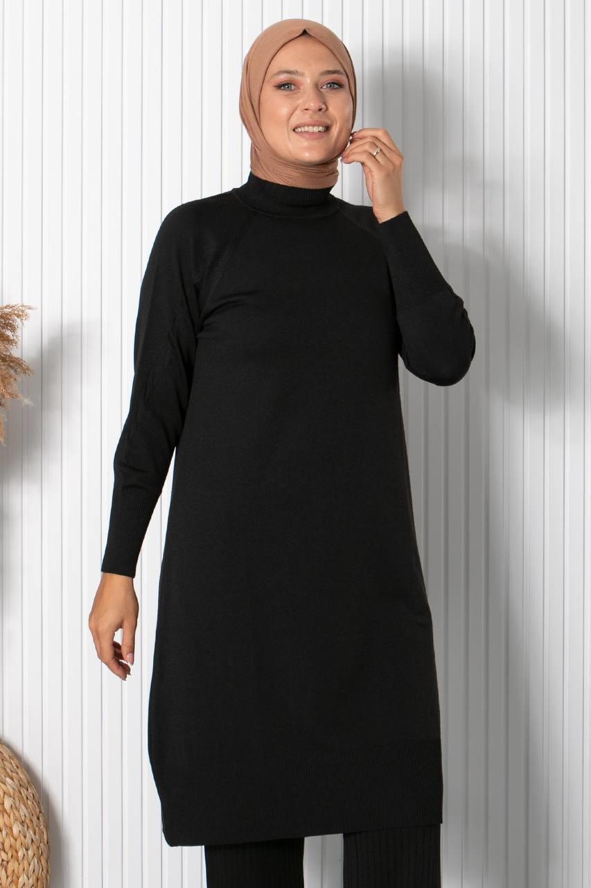 UZUN TRİKO TUNİK34109-SİYAHFahima Elite