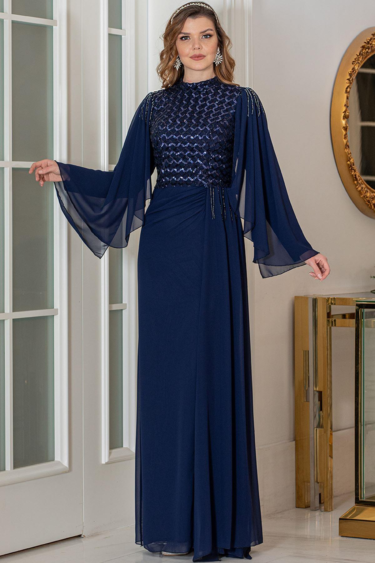 Belin Abiye Lacivert AHN250AHN250-LACİVERTAhunisa