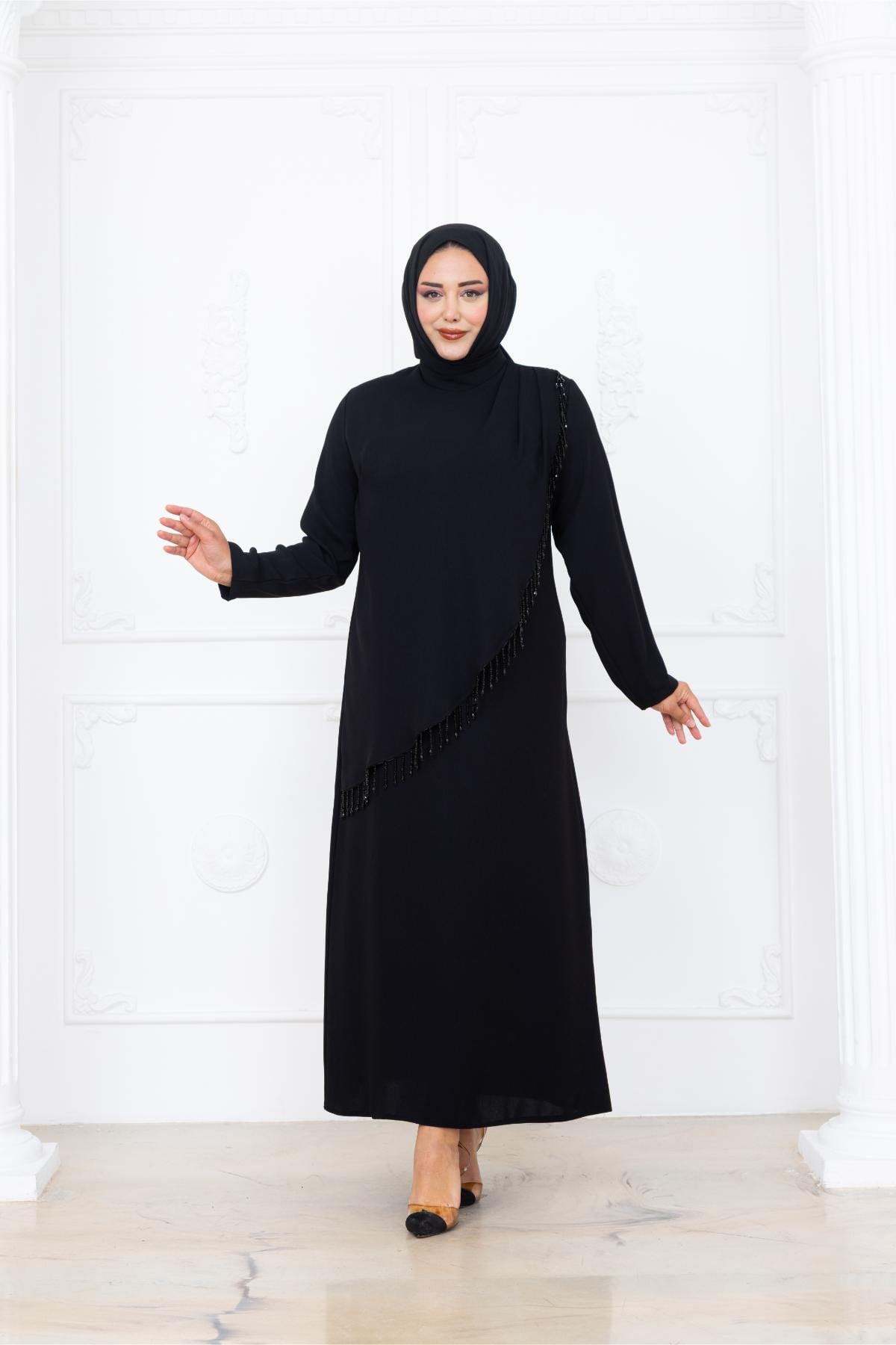 Melek Tesettür Abiye AMH1084AMH1084-SİYAHAmine Hüma