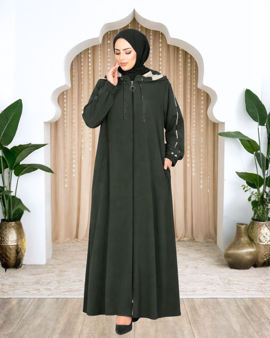 Elif Çıkarılabilir Kapüşonlu FeraceAMH1148-HakiAmine Hüma