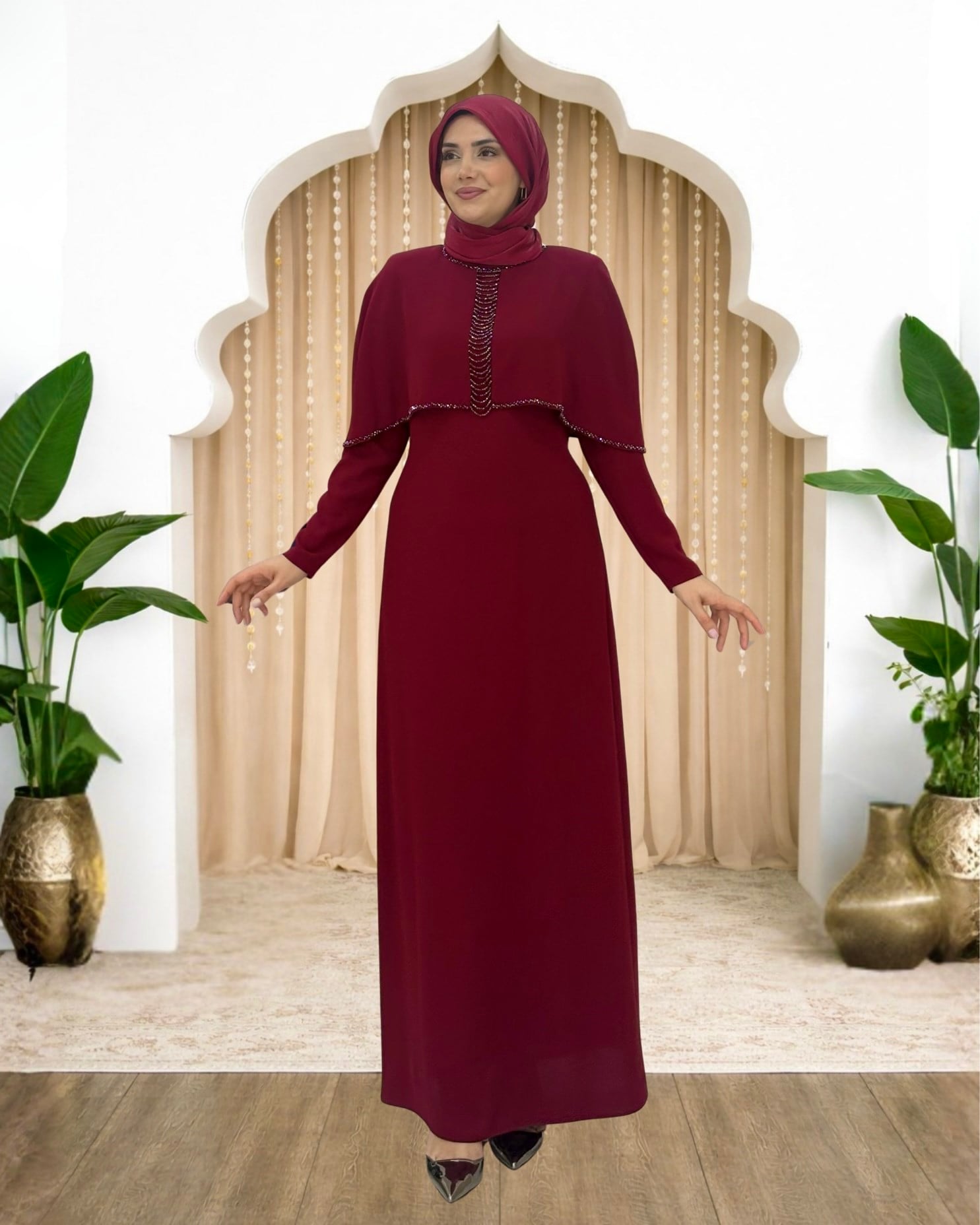 Hüma Sunay AbiyeAMH1156-BordoAmine Hüma