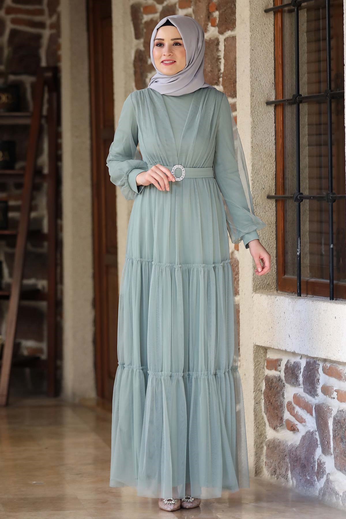 Soft Abiye Çağla Yeşili AMH760AMH760-ÇAĞLA YEŞİLİAmine Hüma
