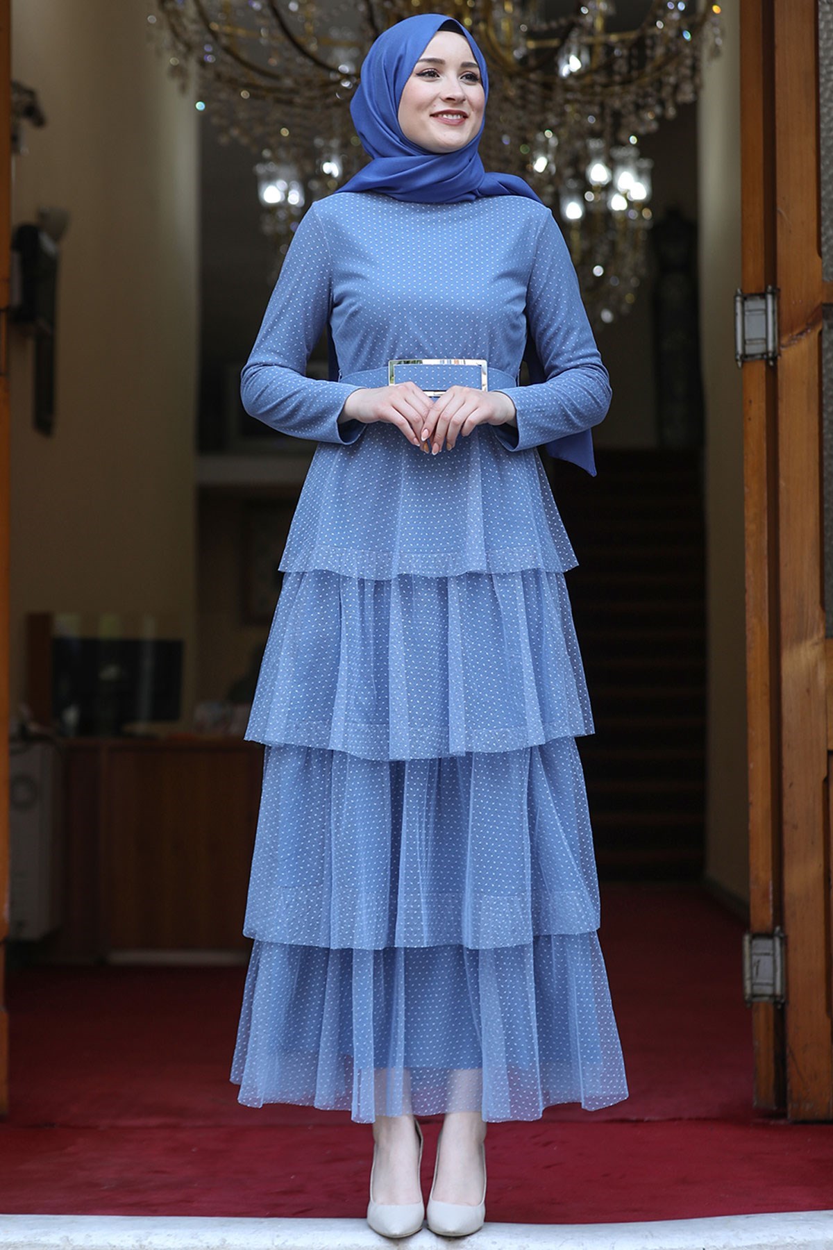 ADEN ABİYE ELBİSEAMH808-İNDİGOAmine Hüma