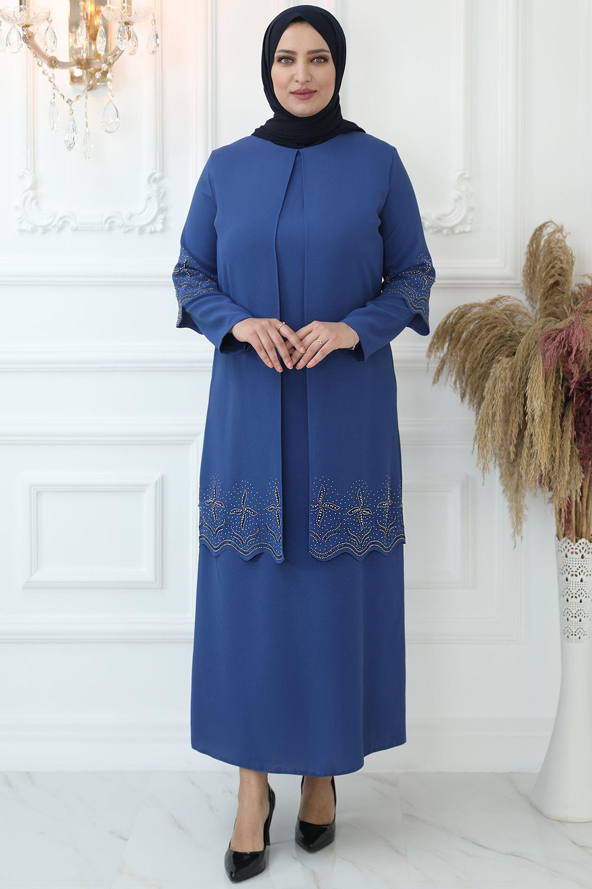 YILDIZ ABİYE ELBİSEAMH840-İNDİGOAmine Hüma