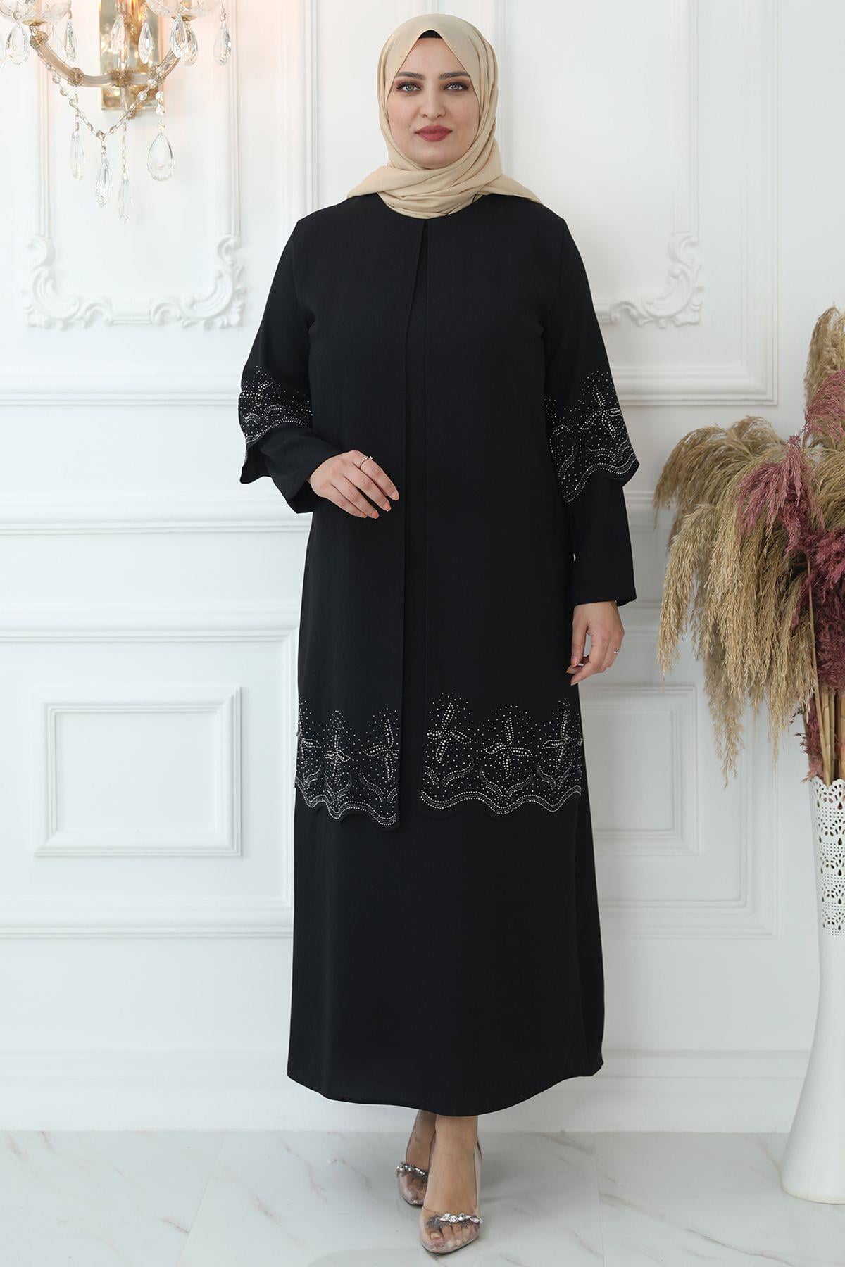 YILDIZ ABİYE ELBİSEAMH840-SİYAHAmine Hüma