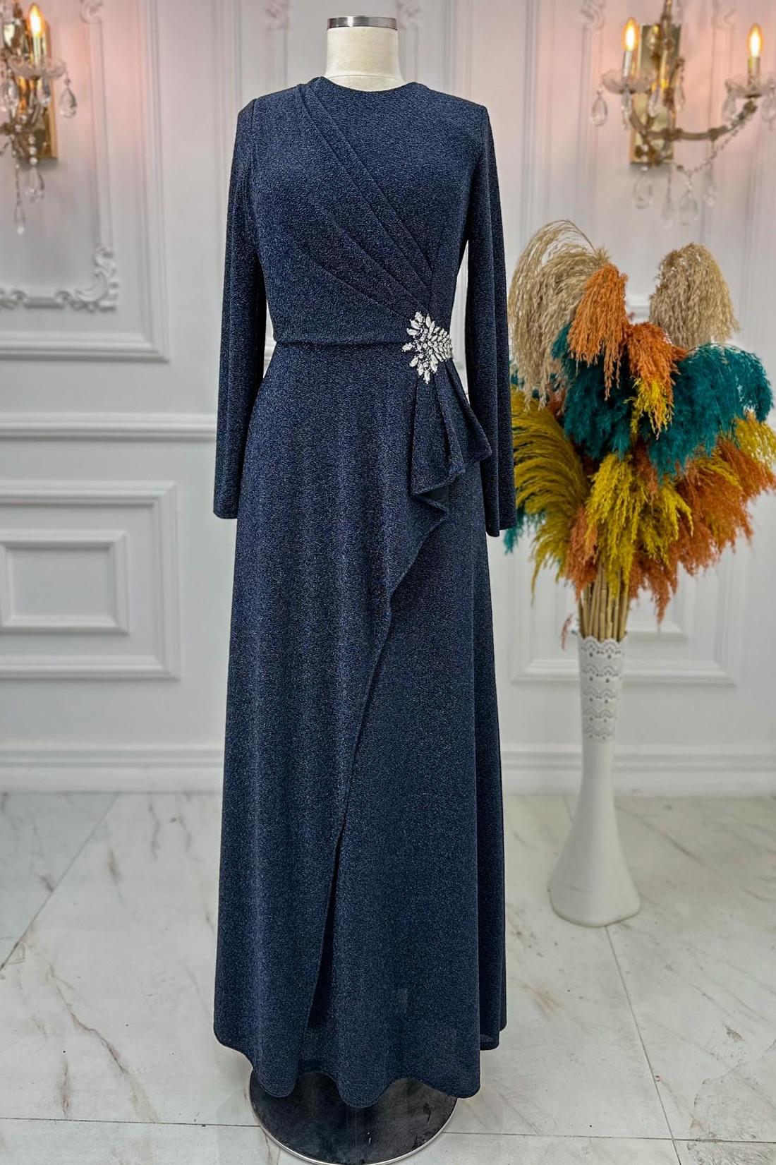 BELLA ABİYEAMH942-LACİVERTAmine Hüma