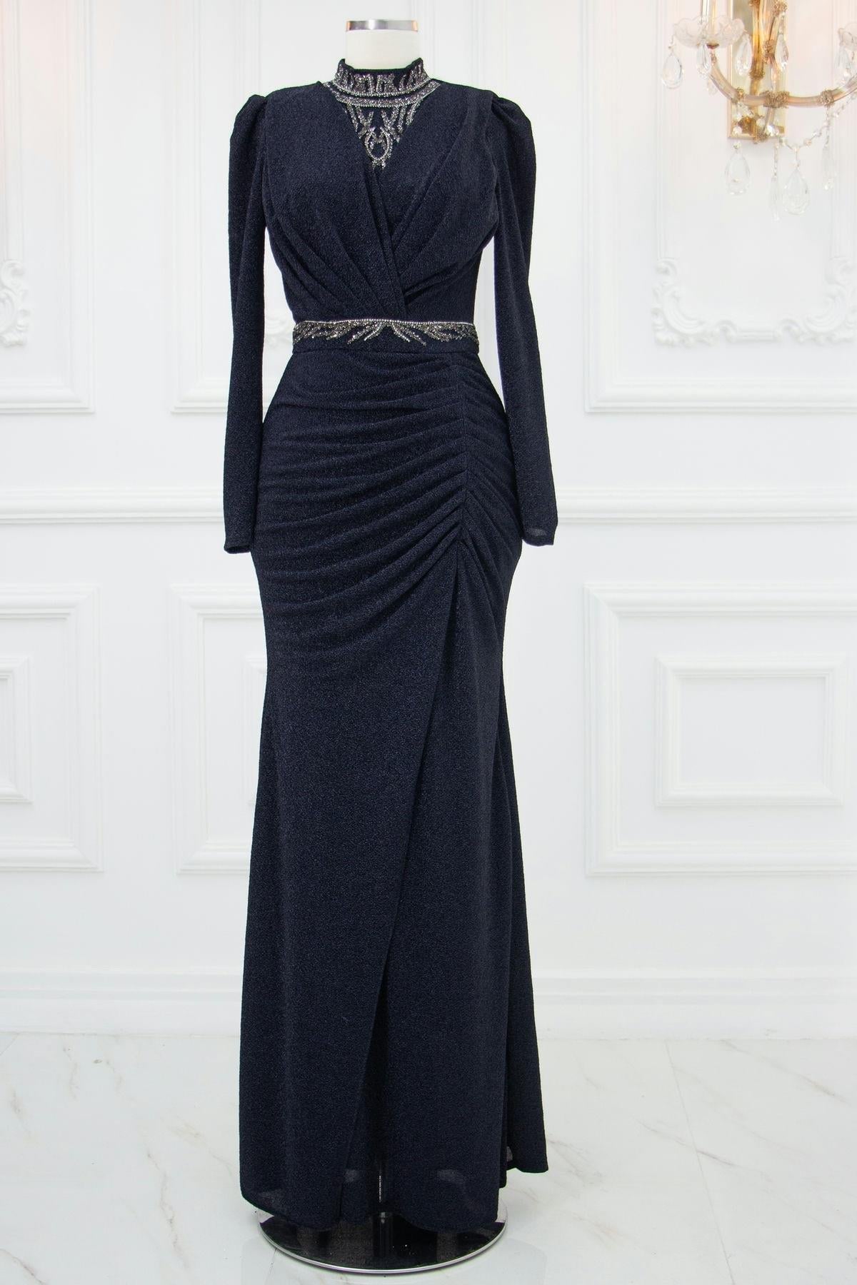 ZÜHRE ABİYE AMH952-LACİVERTAmine Hüma