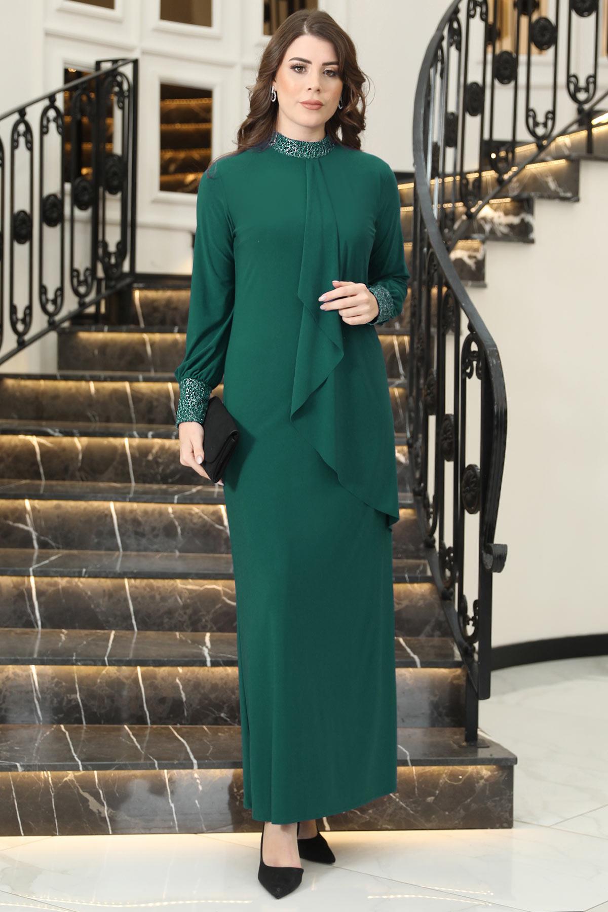 Efsane Sandy Elbise Zümrüt ELB42ELB42-ZÜMRÜTElben