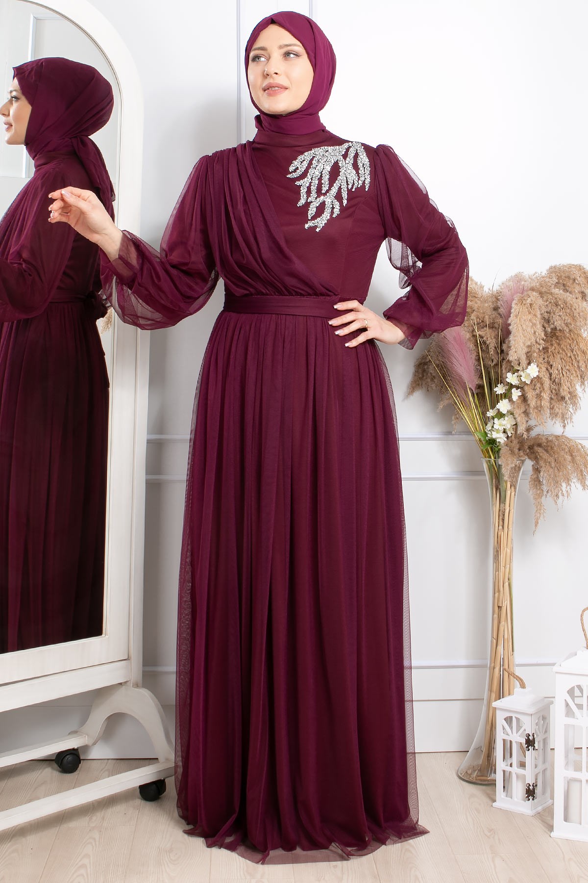Parıltı Abiye Mürdüm FHM866FHM866-MÜRDÜMFahima