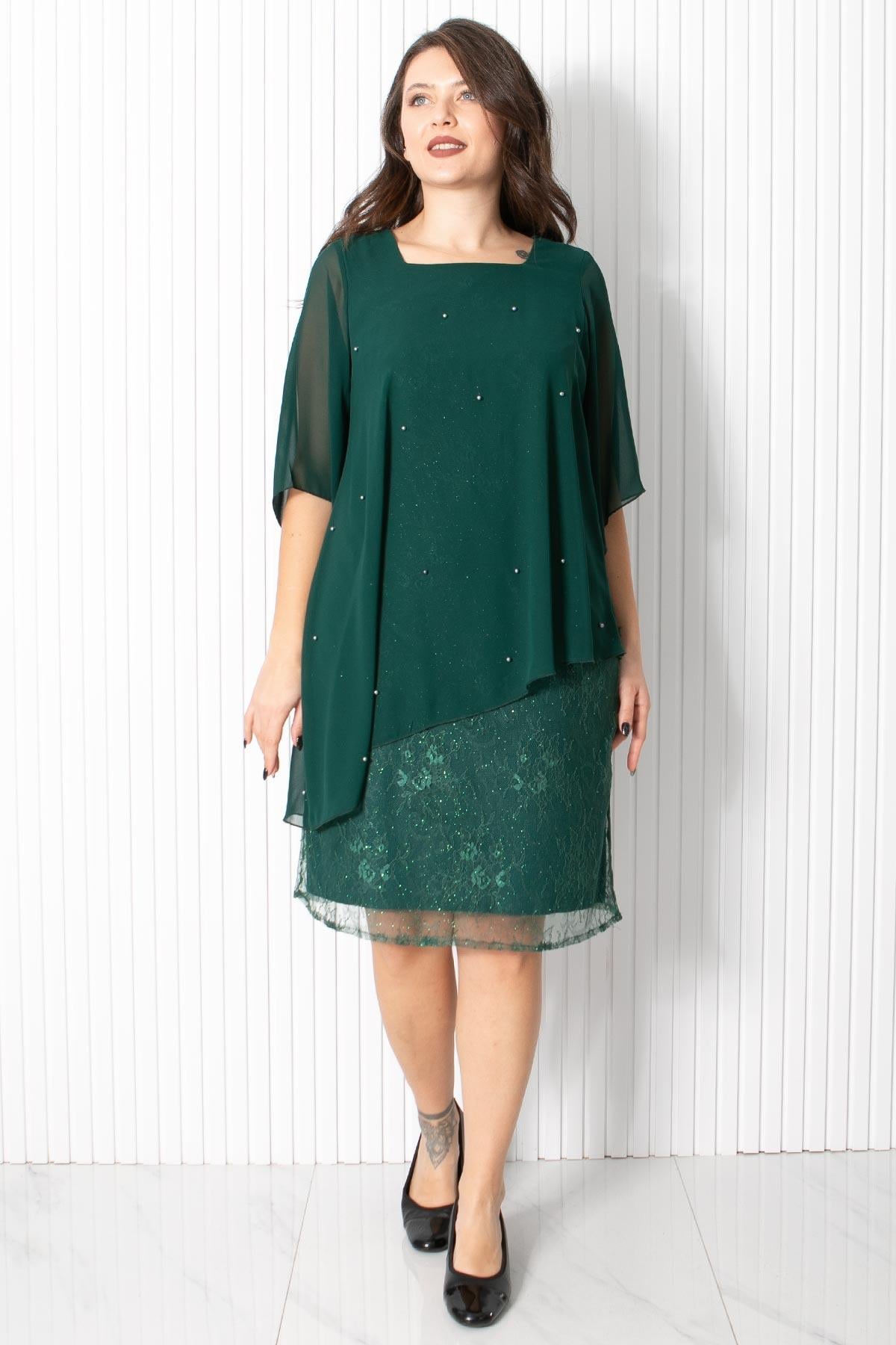 İncili Şifon Abiye Zümrüt FHM908FHM908-ZÜMRÜTFahima