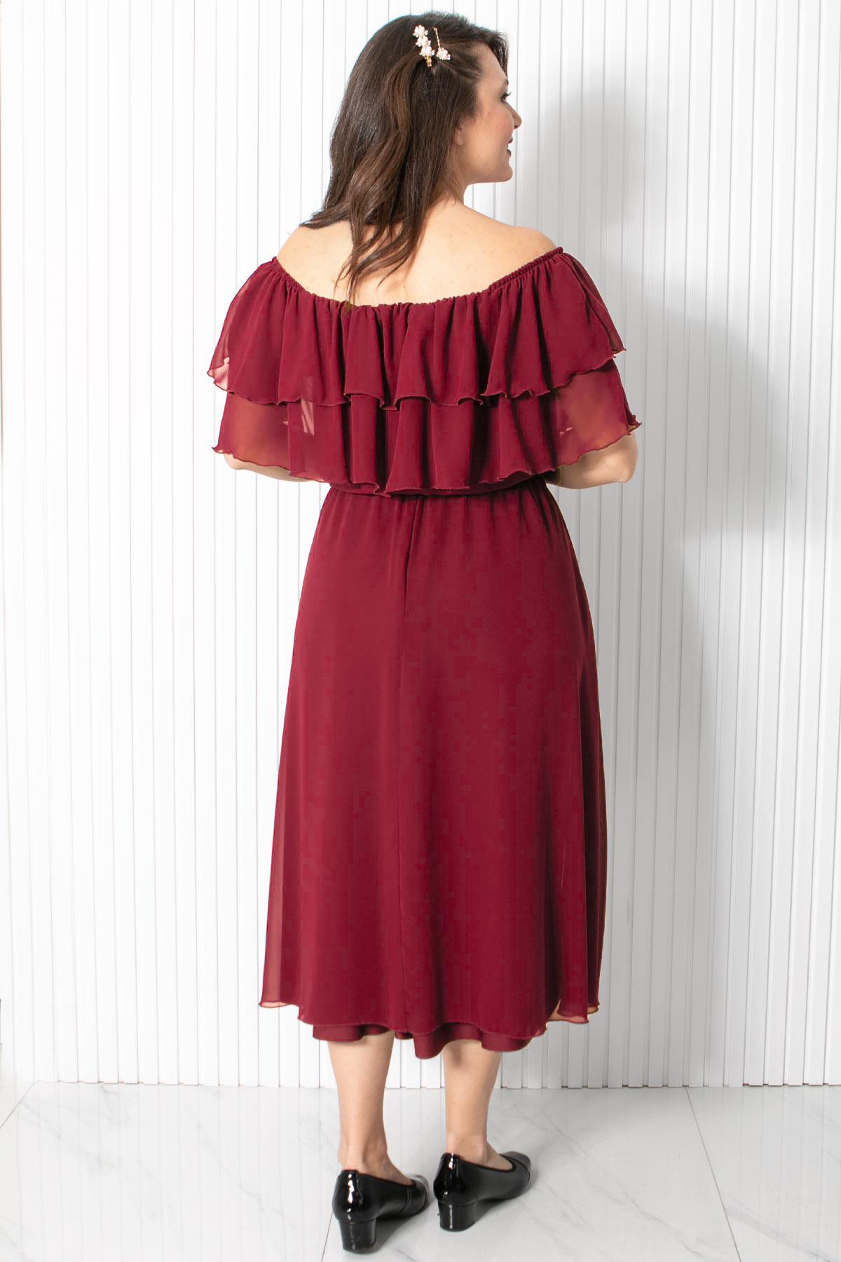 Mousseline Robe De Cocktail Prune Robe De Soirée En Mousseline De