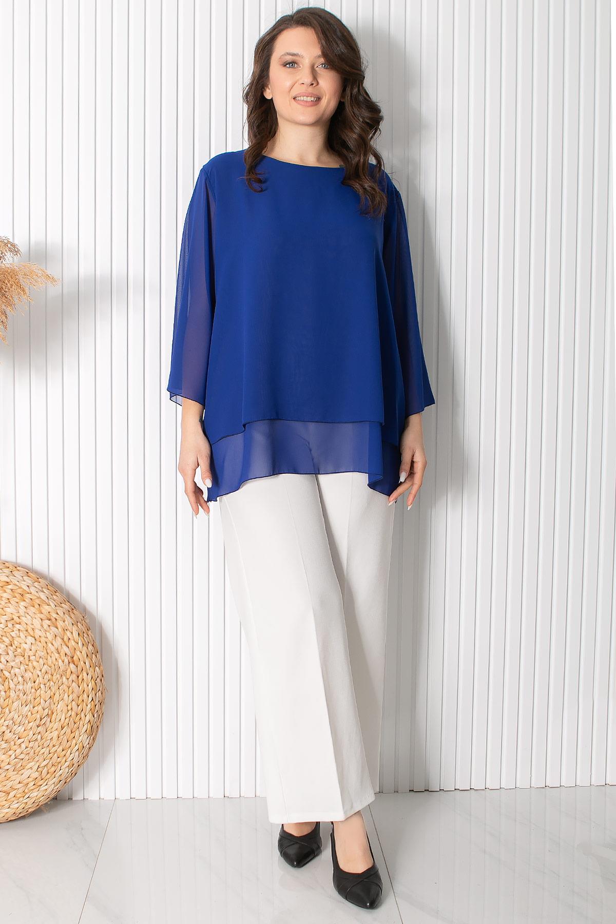 Şifon Tunik Saks FHM924FHM924-SAKSFahima