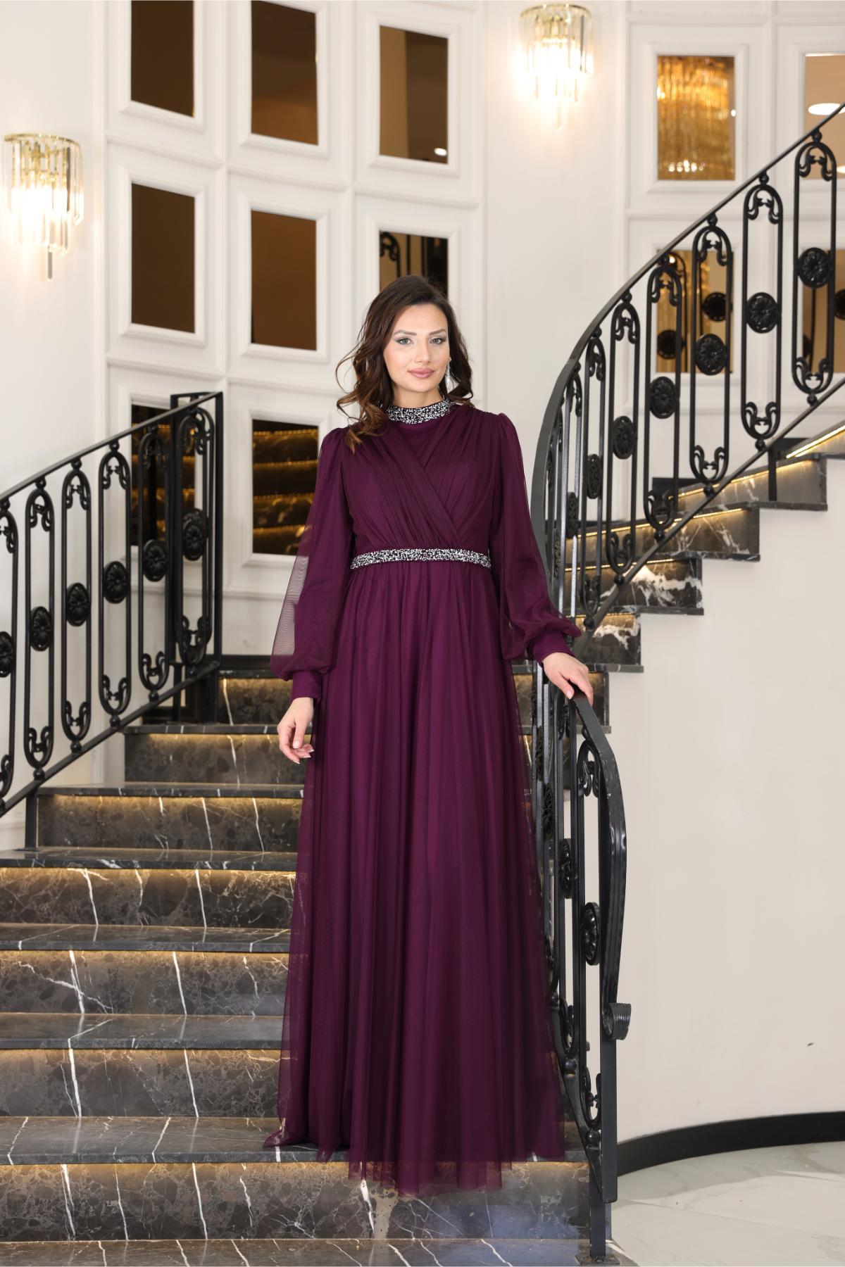 SENA ABİYEFVM210-MÜRDÜMFuval Moda