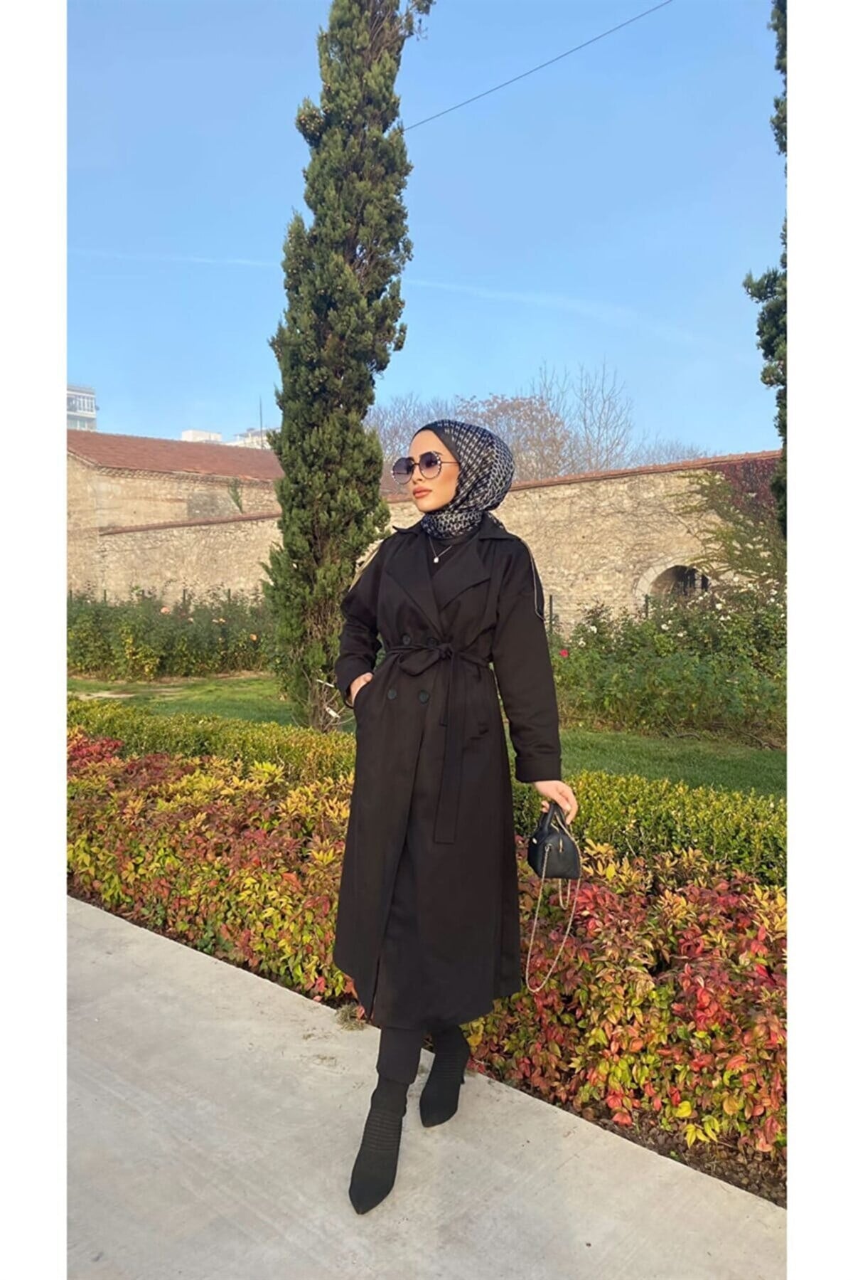 Trençkot Siyah HMA22HMA22-SİYAHHümeyra Arslan