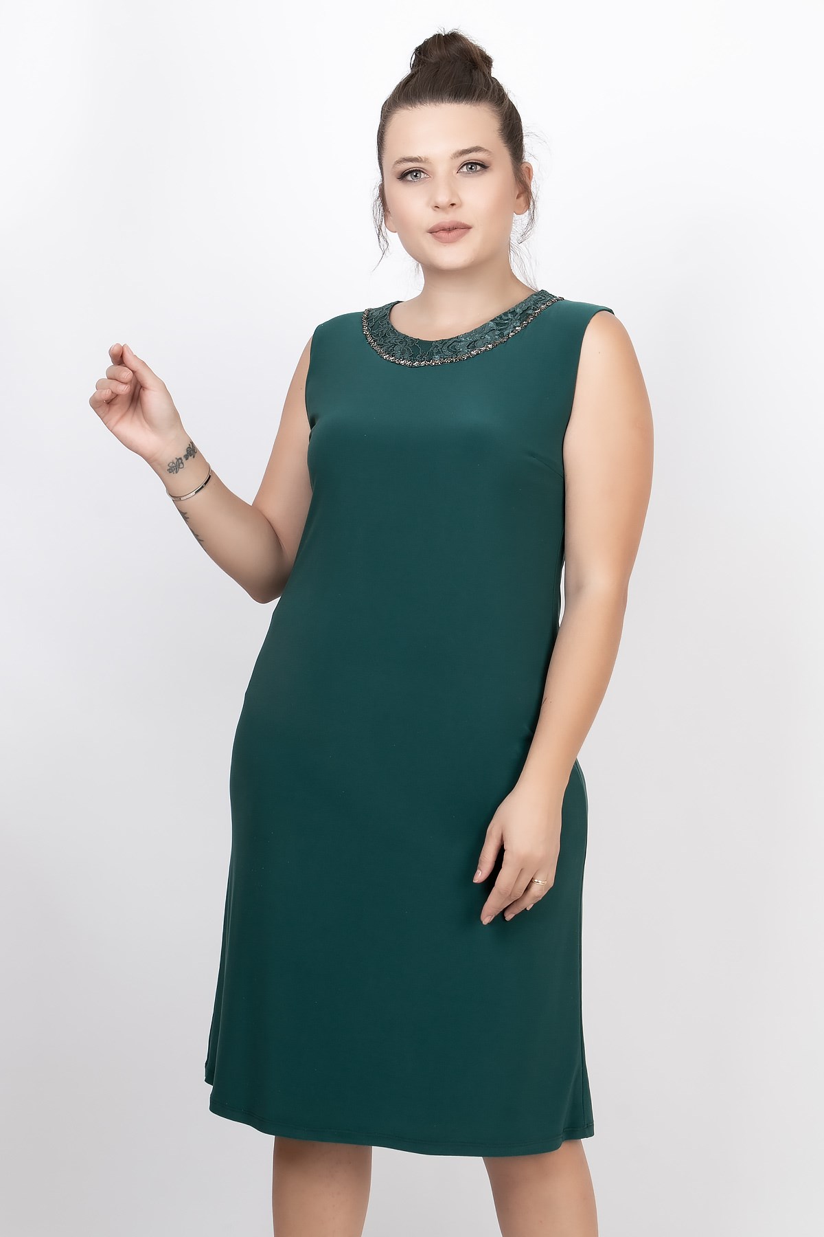 Robe De Soiree Avec Veste Vert MDA2135