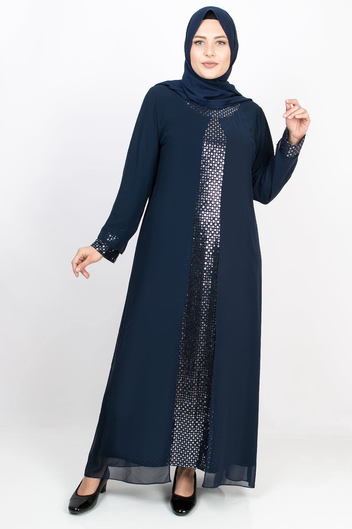 PAYET DETAYLI ABİYEMDA2143-LACİVERTMDA