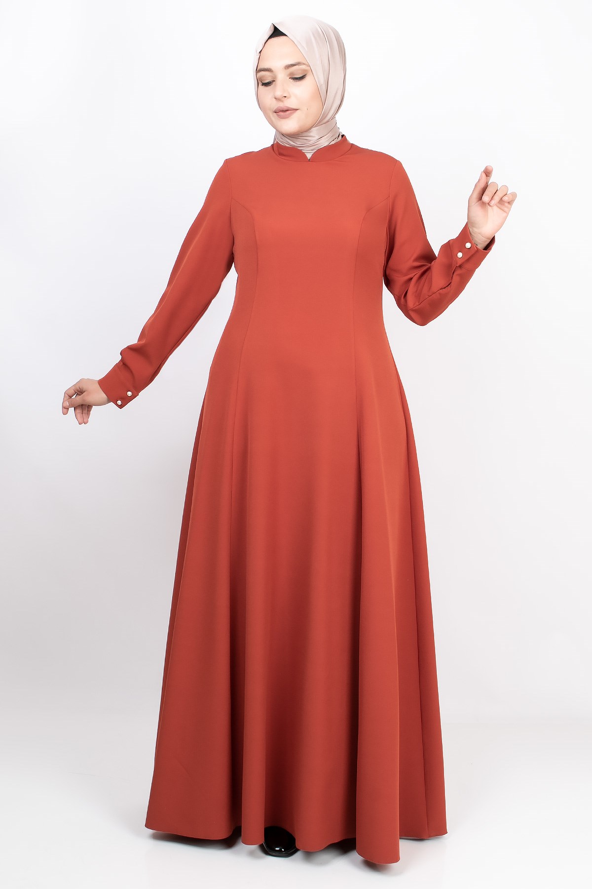 KREP ELBİSEMDA2159-TURUNCUMDA