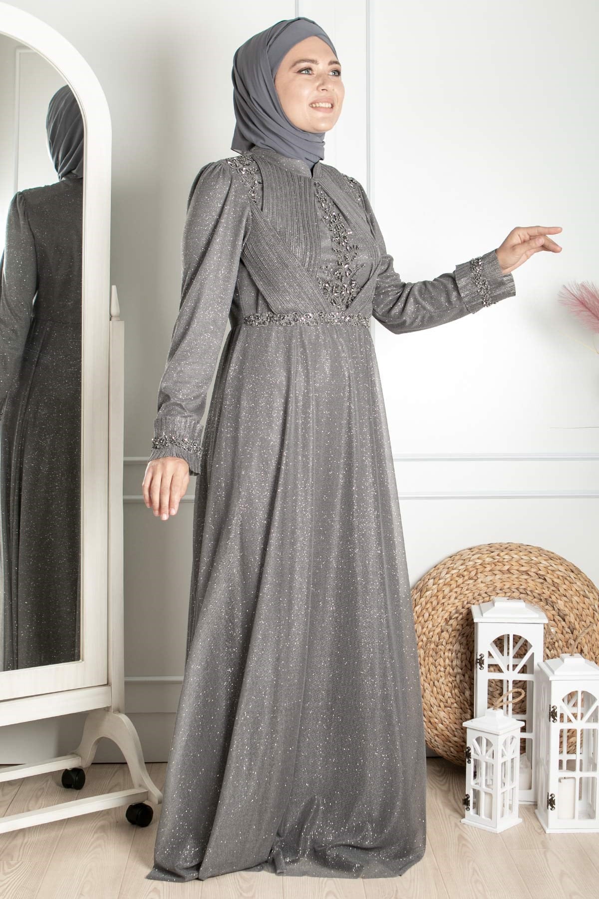 grey dungaree dress Vintage 90s Dungaree Dress in Grey