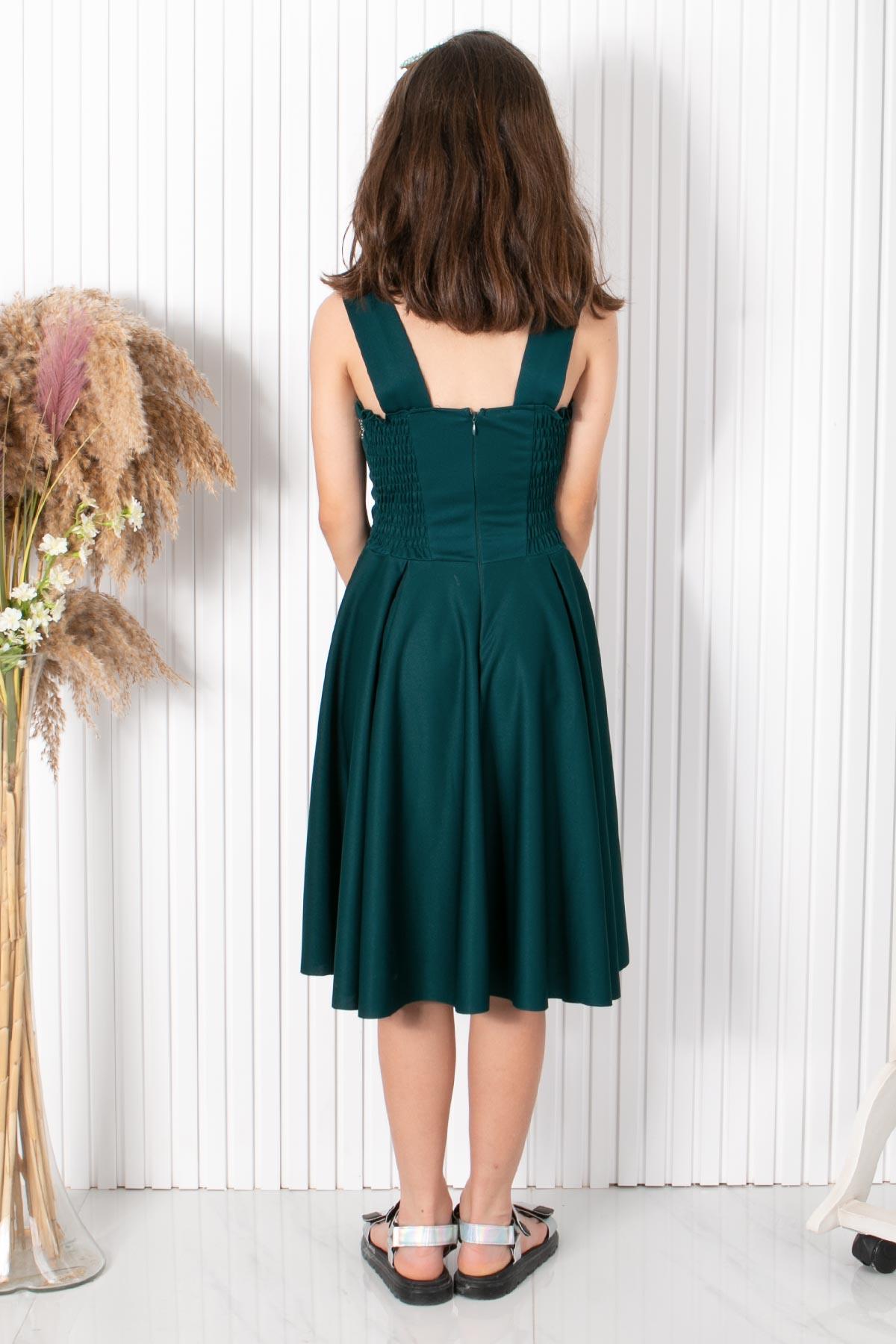9 14 Years Old Stone Print Evening Dresses Emerald MDV320