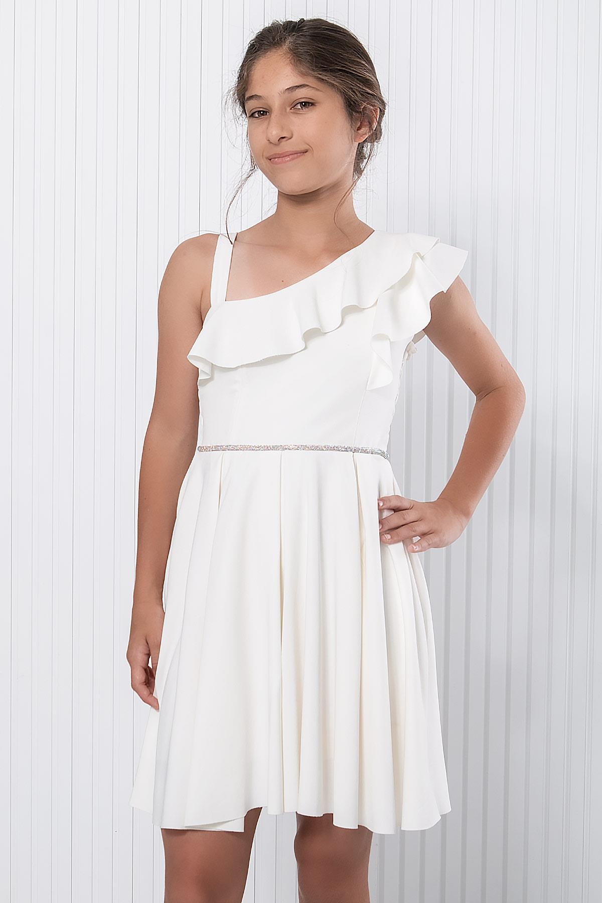 TAŞ DETAYLI ABİYEMDV342-EKRUModaviki