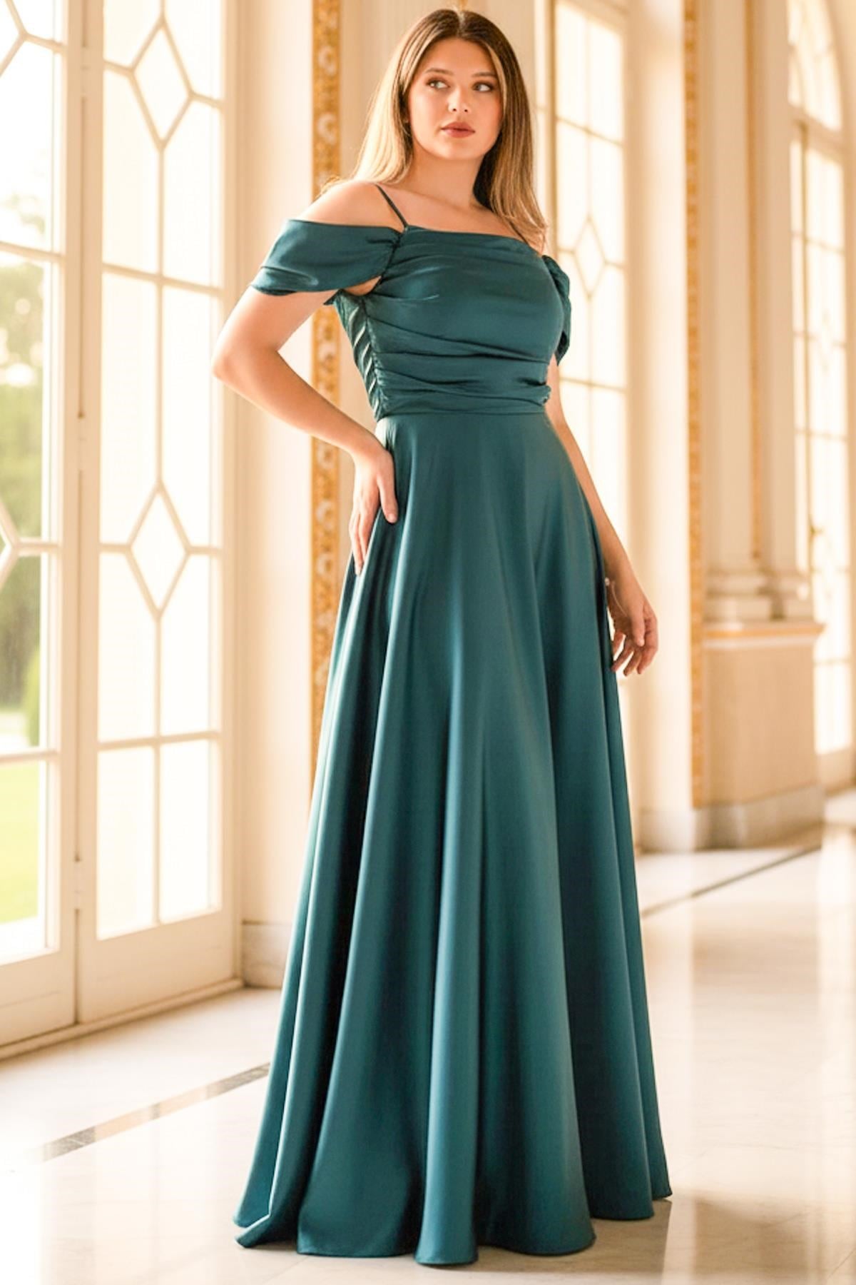 Strapless Satin Evening Dress Petrol MDV388
MDV388-PETROLModaviki