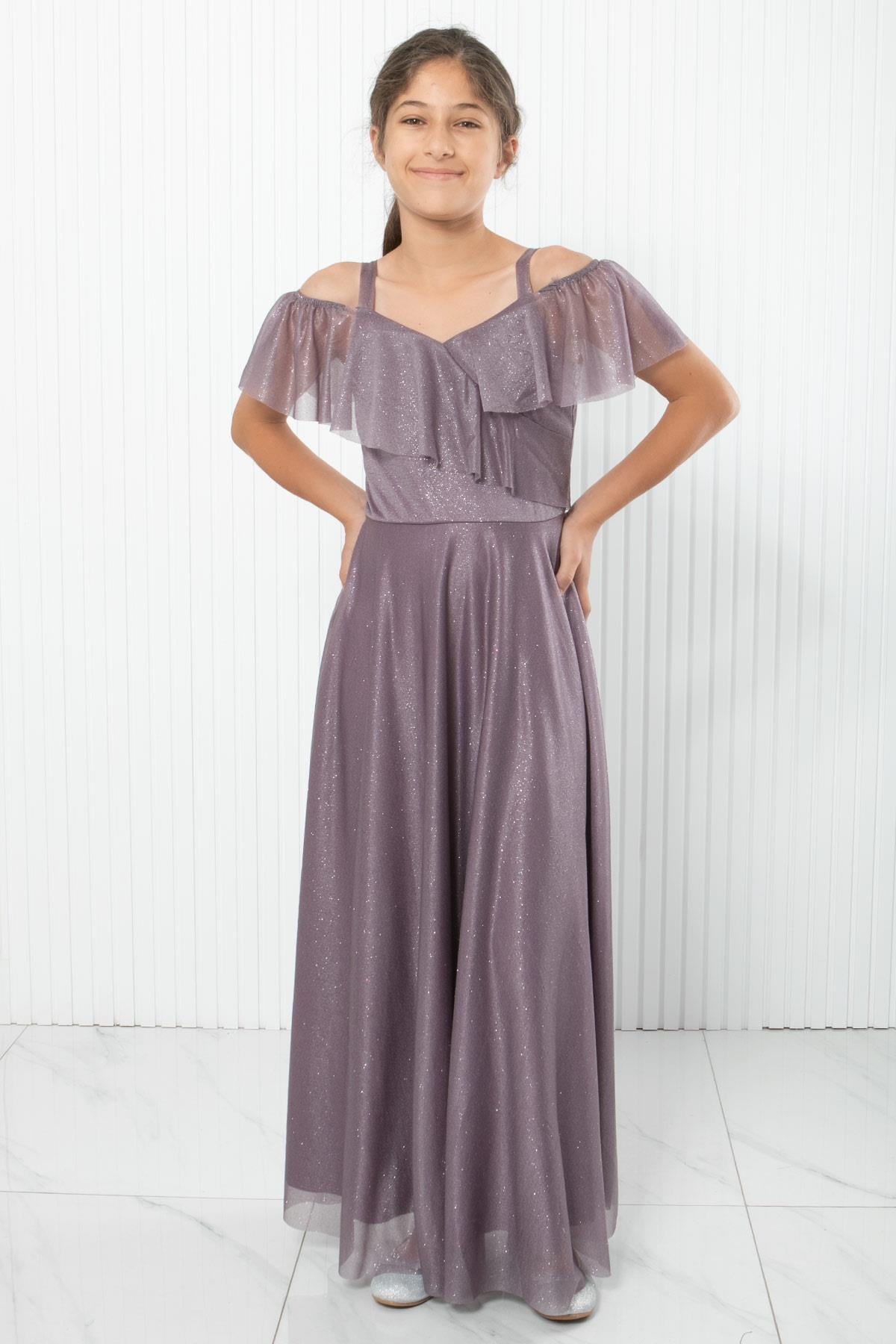 ASKILI SİMLİ ABİYEMDV938-LİLAModaviki