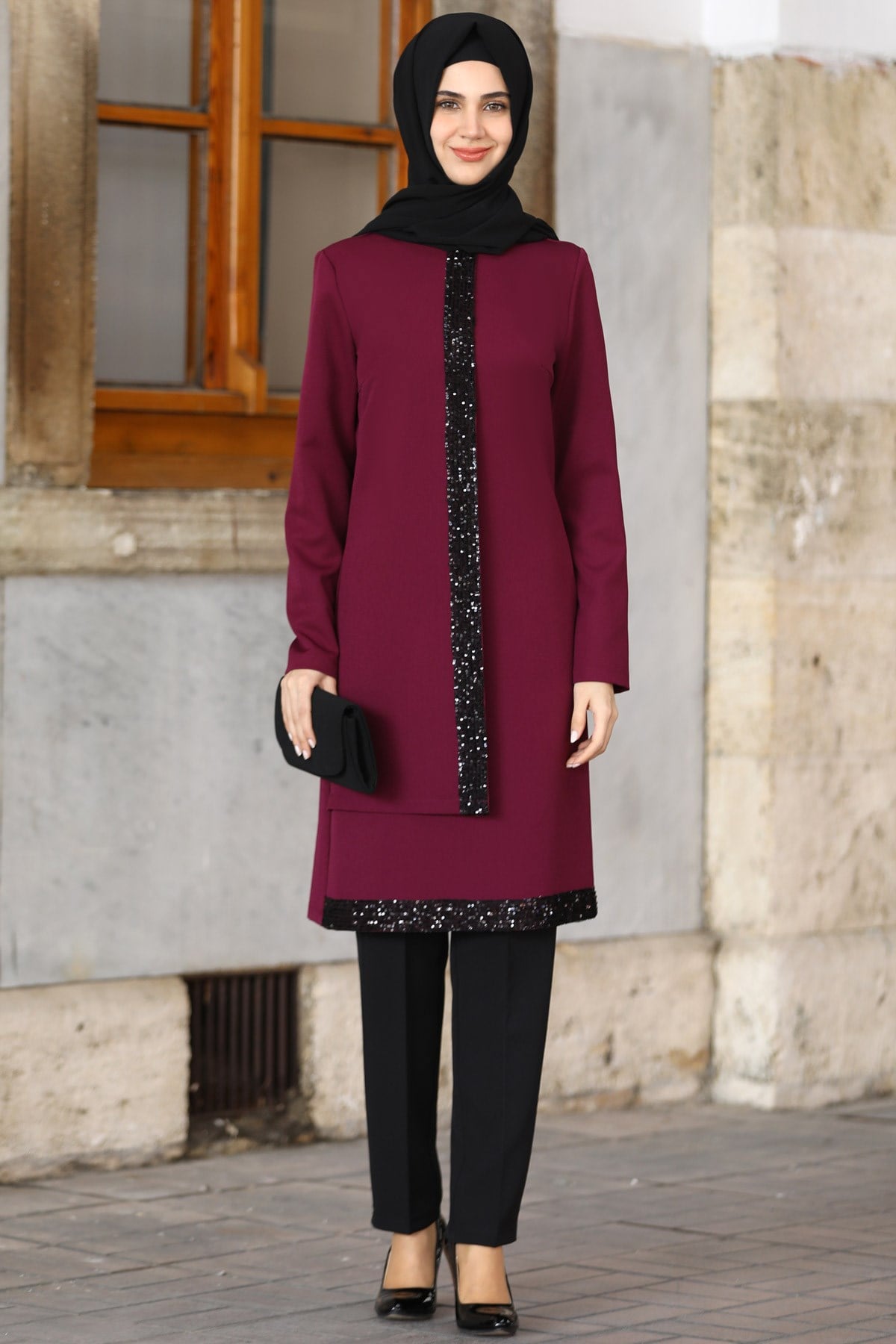 PUL PAYET İŞLEMELİ İKİLİ TAKIMMSA01-MÜRDÜMMSA