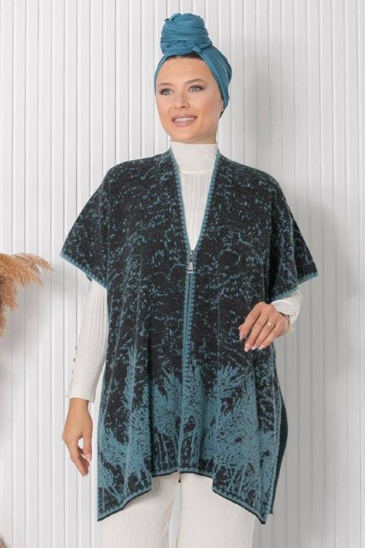 DESENLİ TRİKO YELEKT018-MAVİFahima Elite