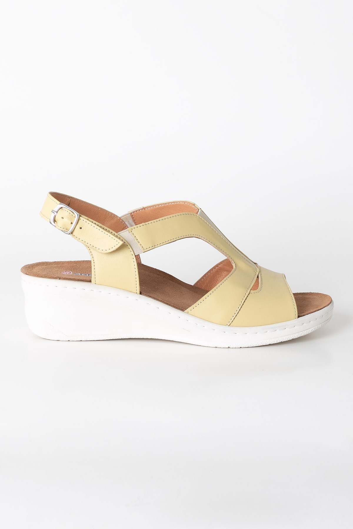 Sandales Anatomiques En Cuir Véritable Vert ZND1365805