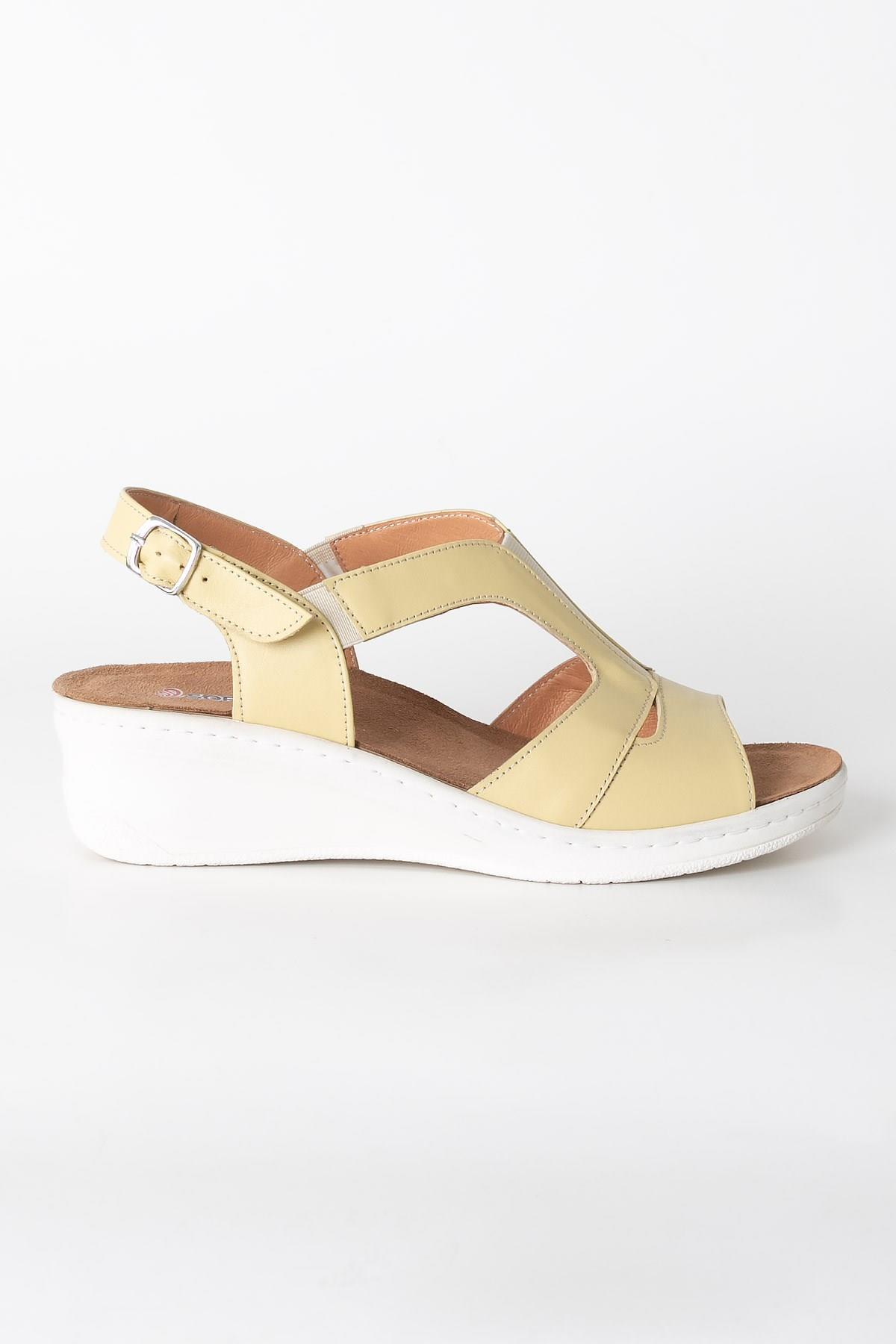 Genuine Leather Anatomic Sandals Green ZND1365803