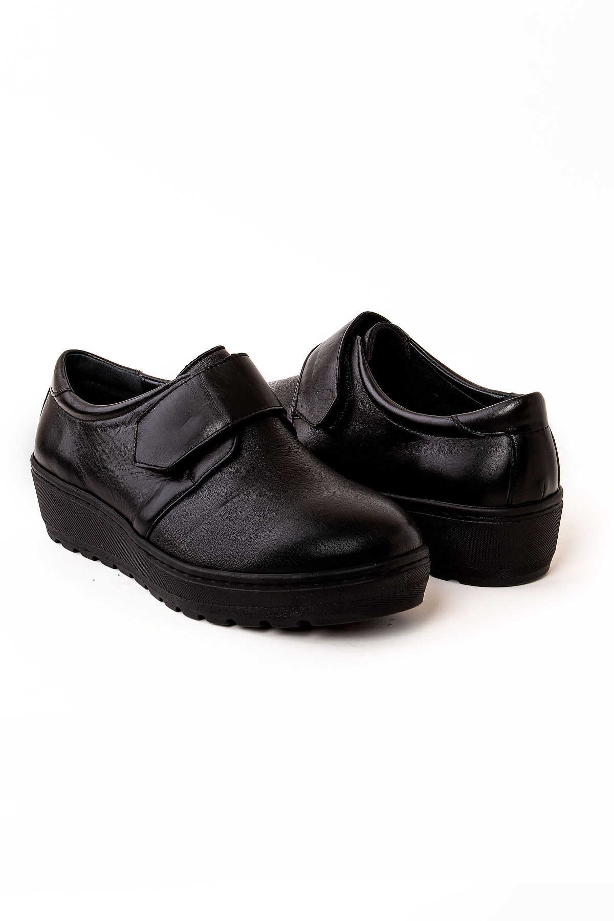 Hakiki Deri Ortopedik Ayakkabı Siyah ZND2302