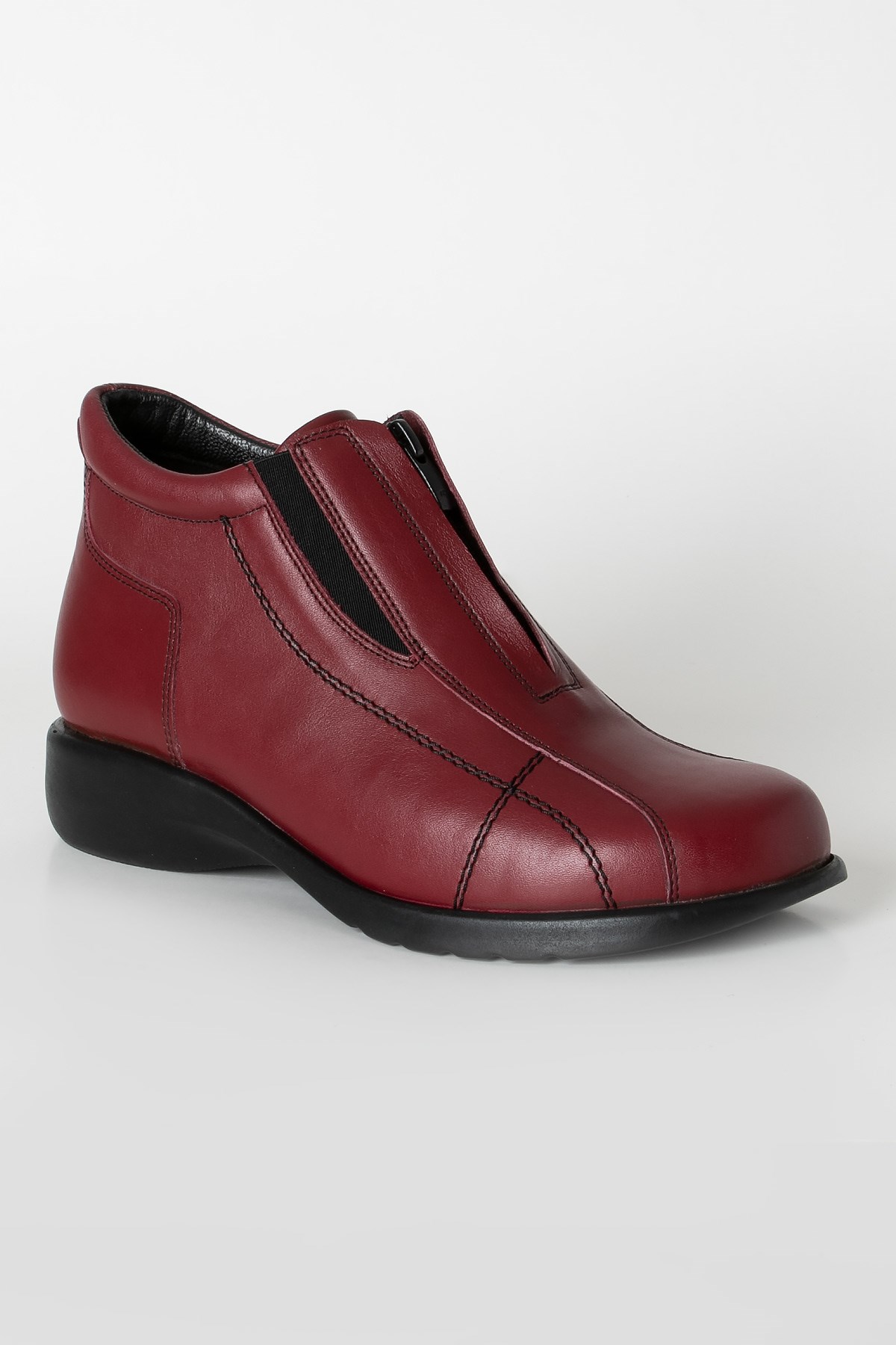 Genuine Leather Anatomical Boot Burgundy ZND803ZND803-BORDOModaviki