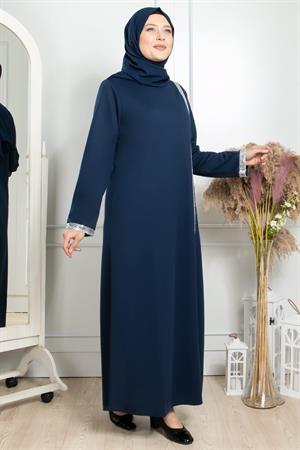 Sequin Detailed Dress Indigo Blue FHM808FHM808-İNDİGOFahima