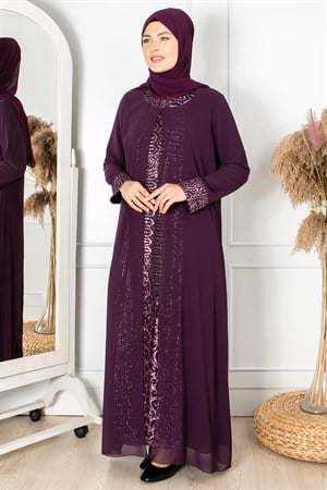 SİM DETAYLI DESENLİ ABİYE FHM852-MORFahima