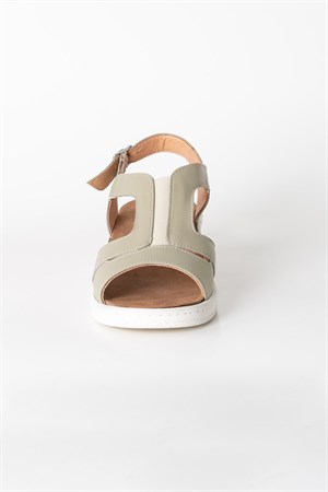 Genuine Leather Anatomic Sandals Khaki ZND1365803
