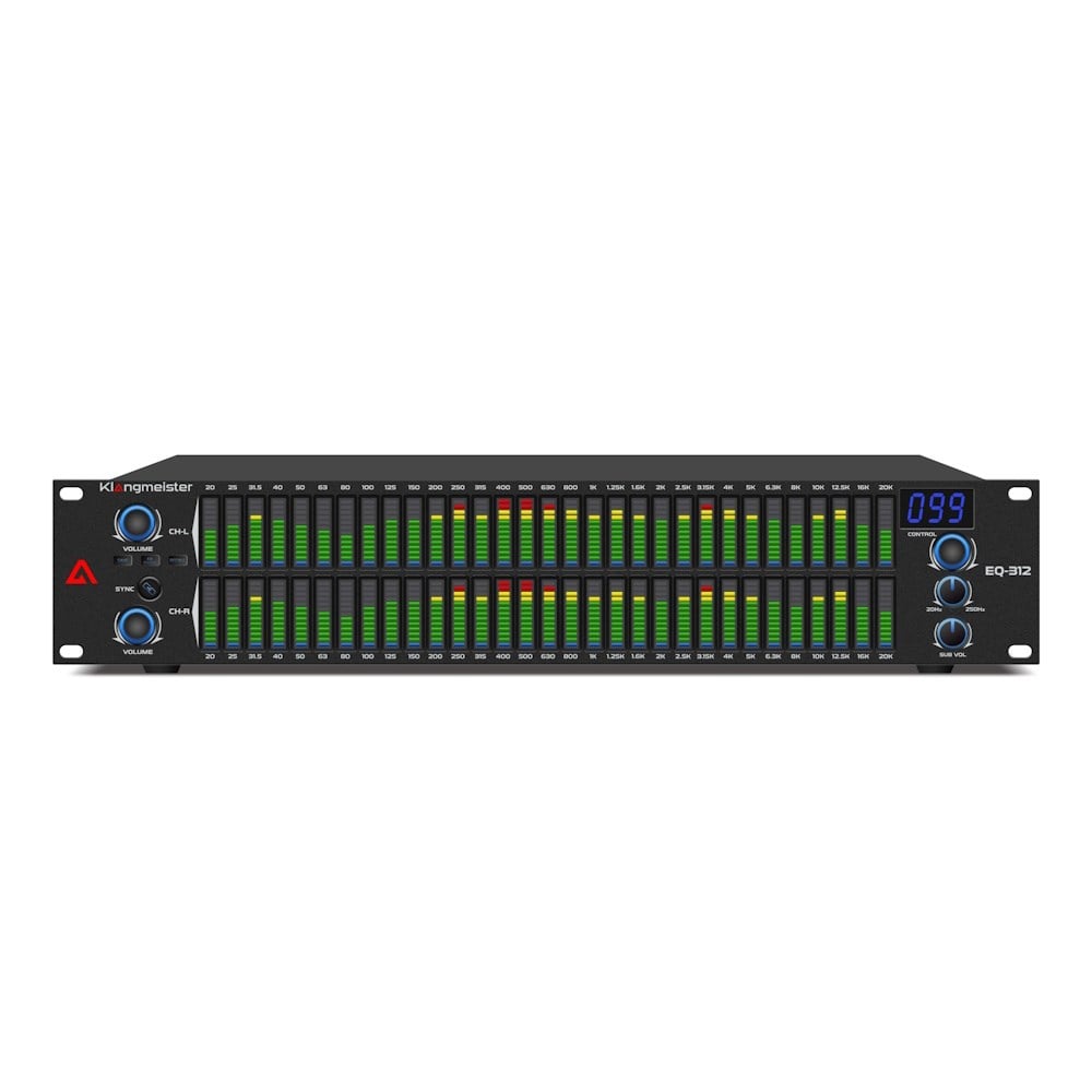 KLANGMEİSTER EQ-312 2x31 KANAL DİJİTAL GRAFİK EKOLAYZER