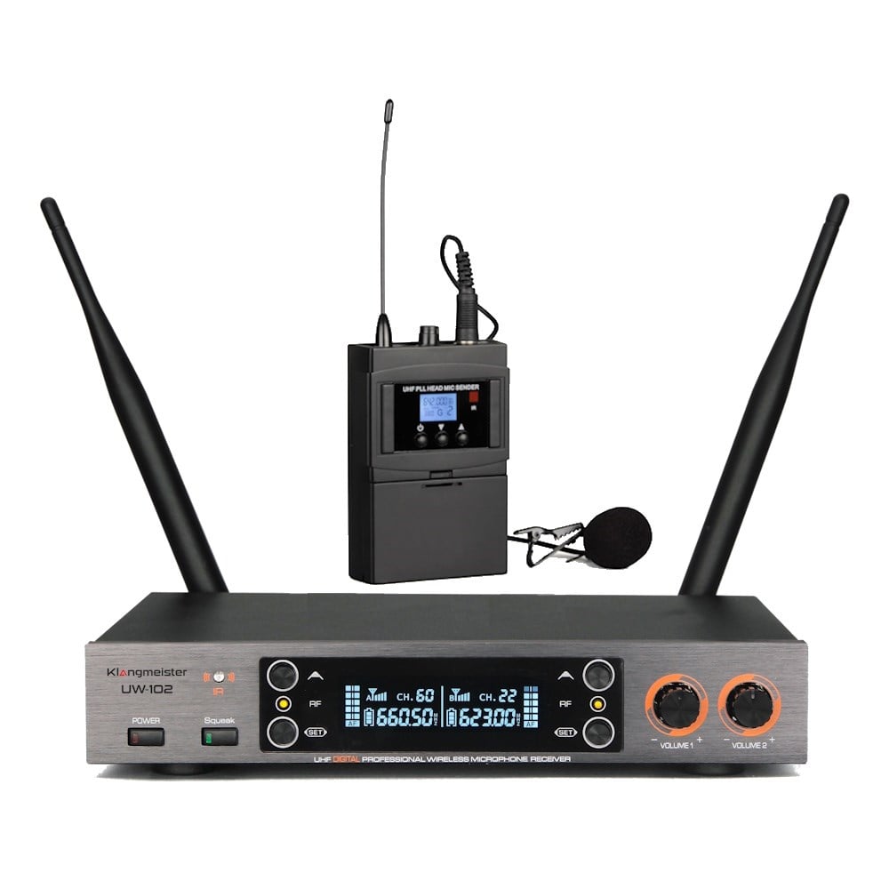 KLANGMEİSTER UW-102Y TEK YAKA TELSİZ MİKROFON