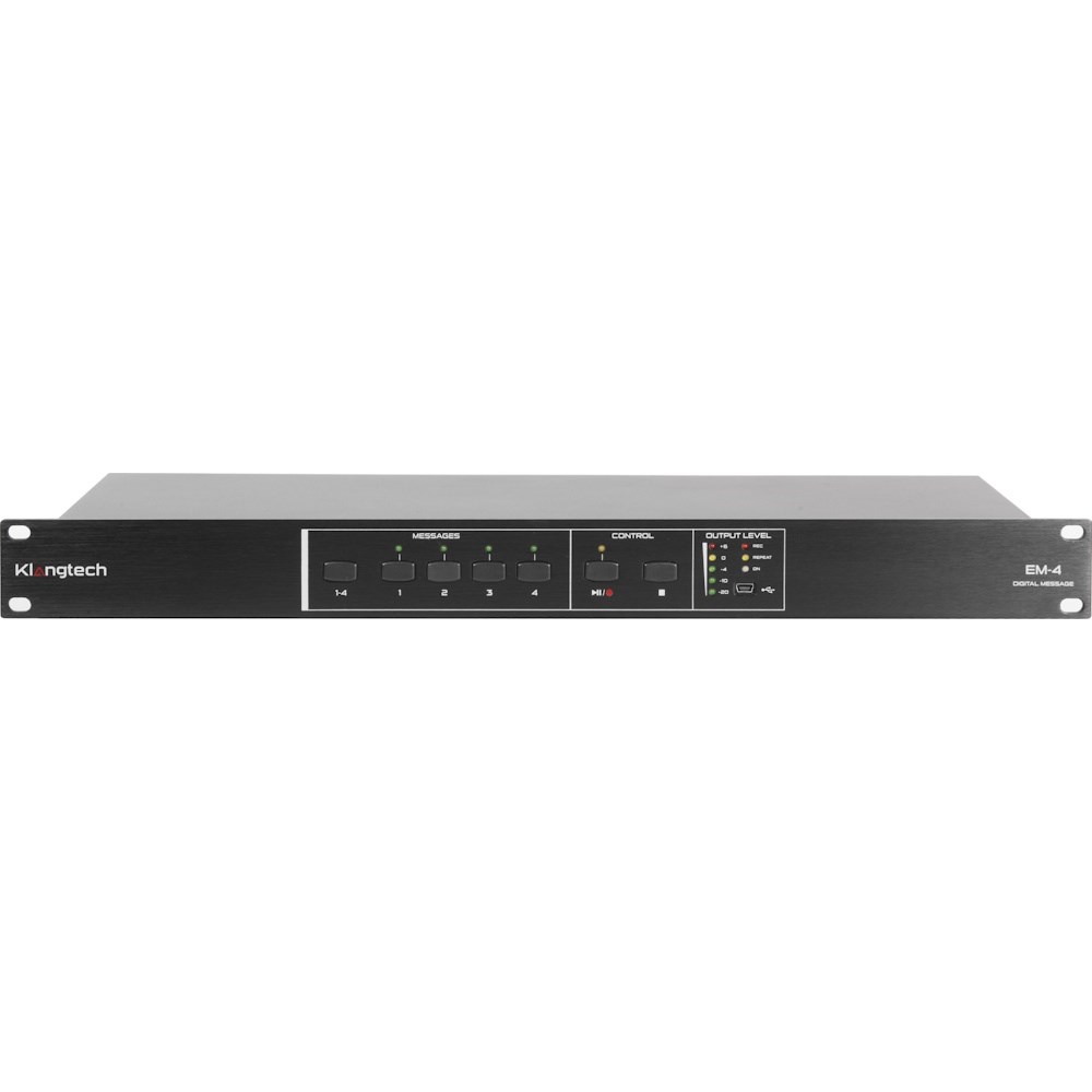 KLANGTECH EM-4 8 KANAL ACİL MESAJ KAYIT ÜNİTESİ